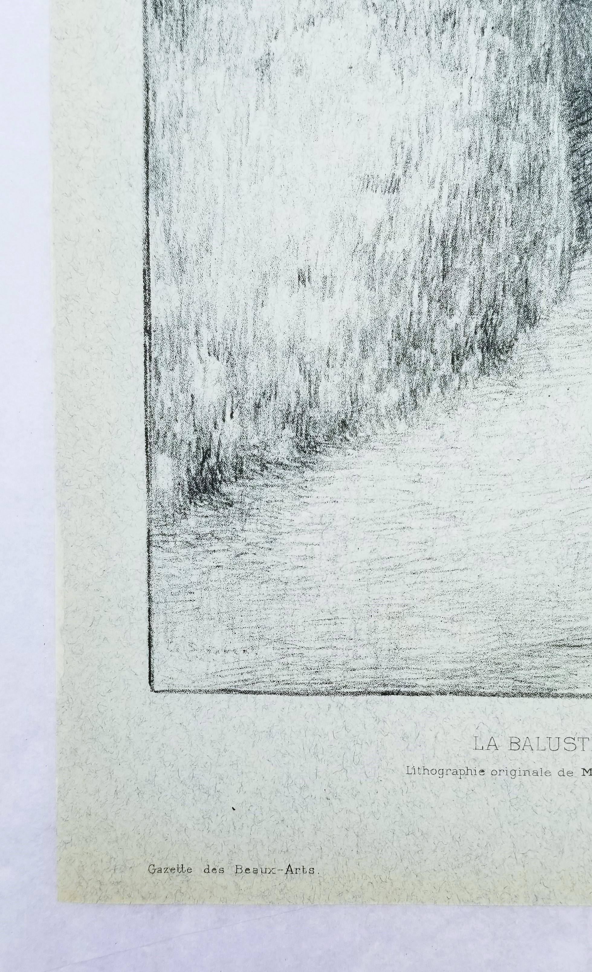 La Balustrade (Die Schleppe) /// Impressionist Henri Le Sidaner Landschaftsgarten im Angebot 3