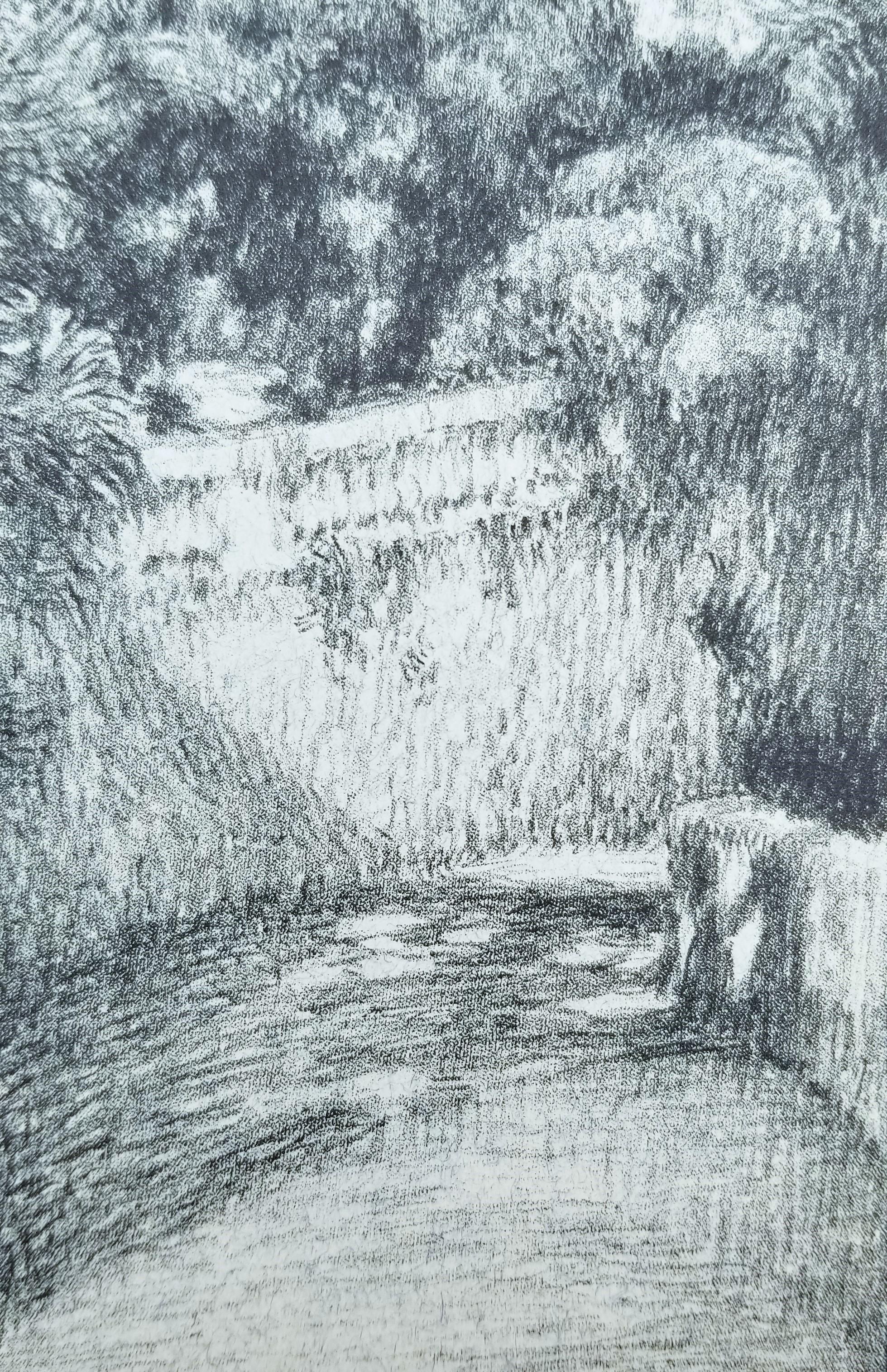 La Balustrade (The Railing) /// Impressionist Henri Le Sidaner Landscape Garden im Angebot 11