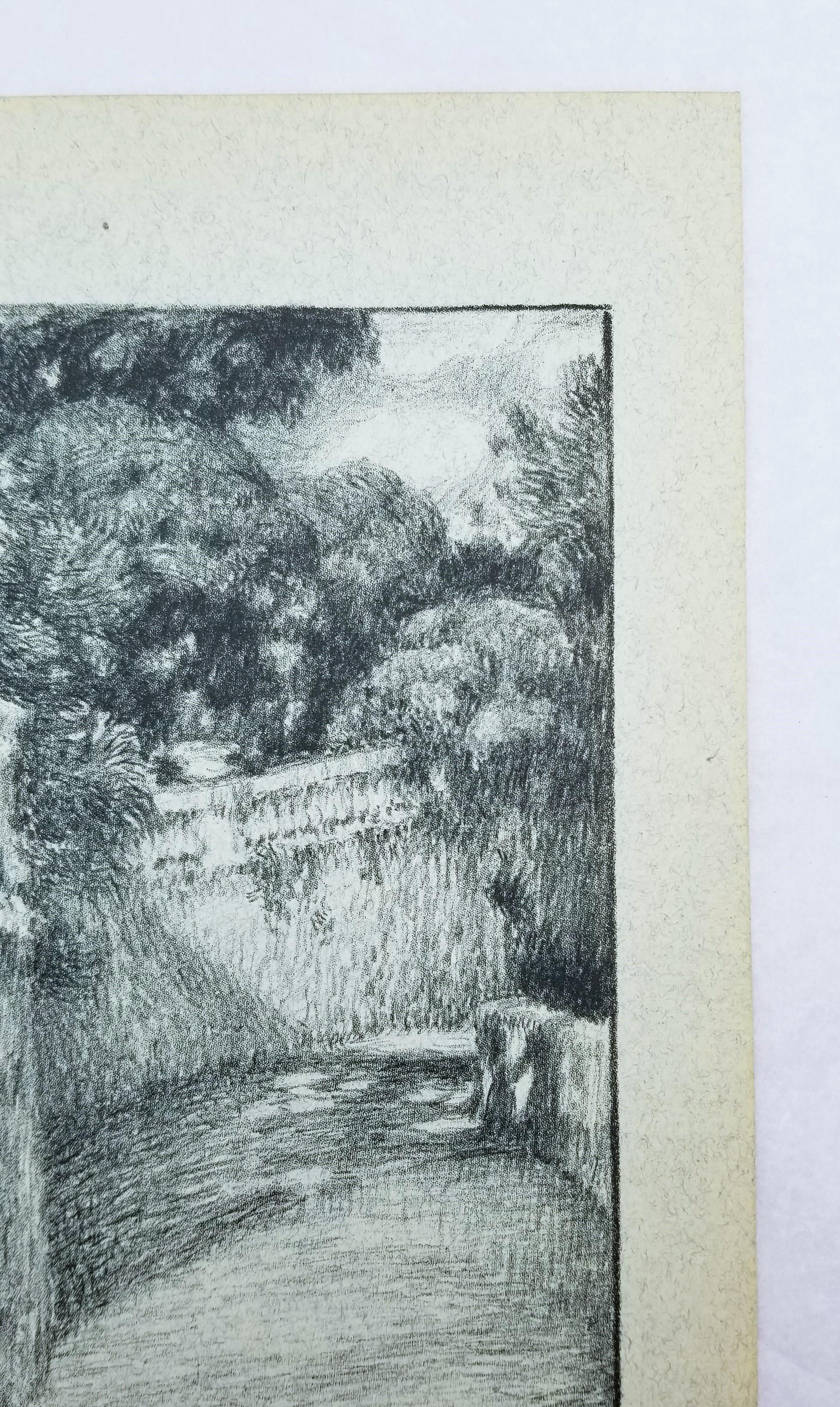 La Balustrade (The Railing) /// Impressionist Henri Le Sidaner Landscape Garden im Angebot 5