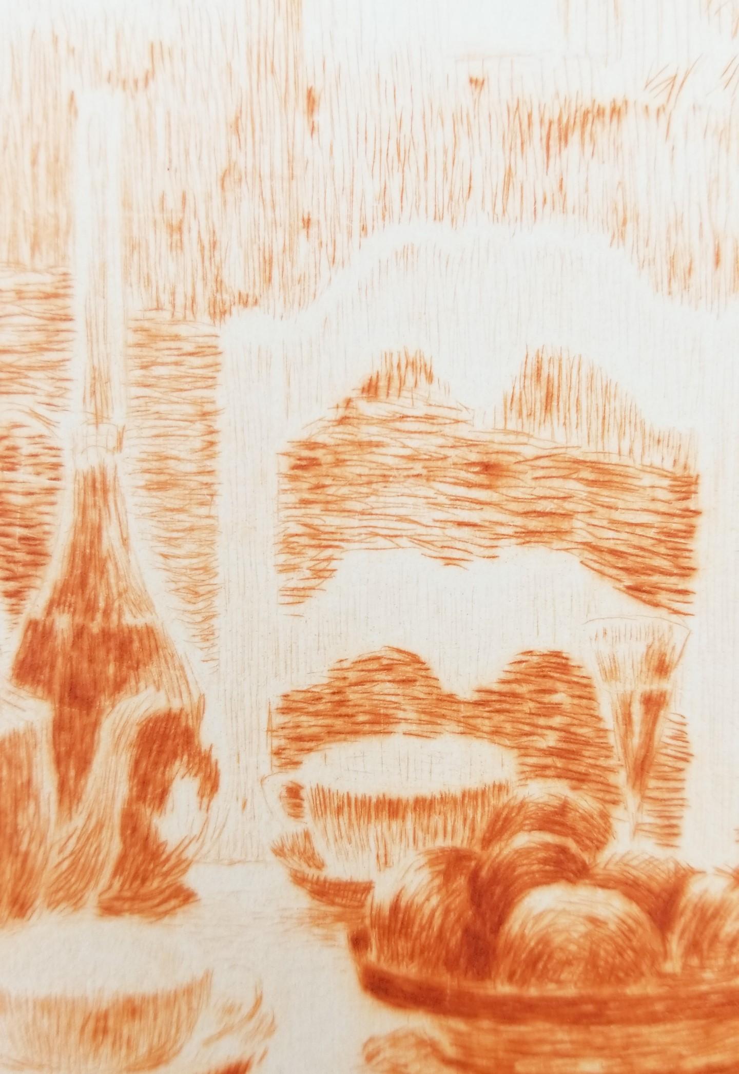 La Nappe Rose (The Pink Tablecloth) /// Impressionist Henri Le Sidaner Etching For Sale 11