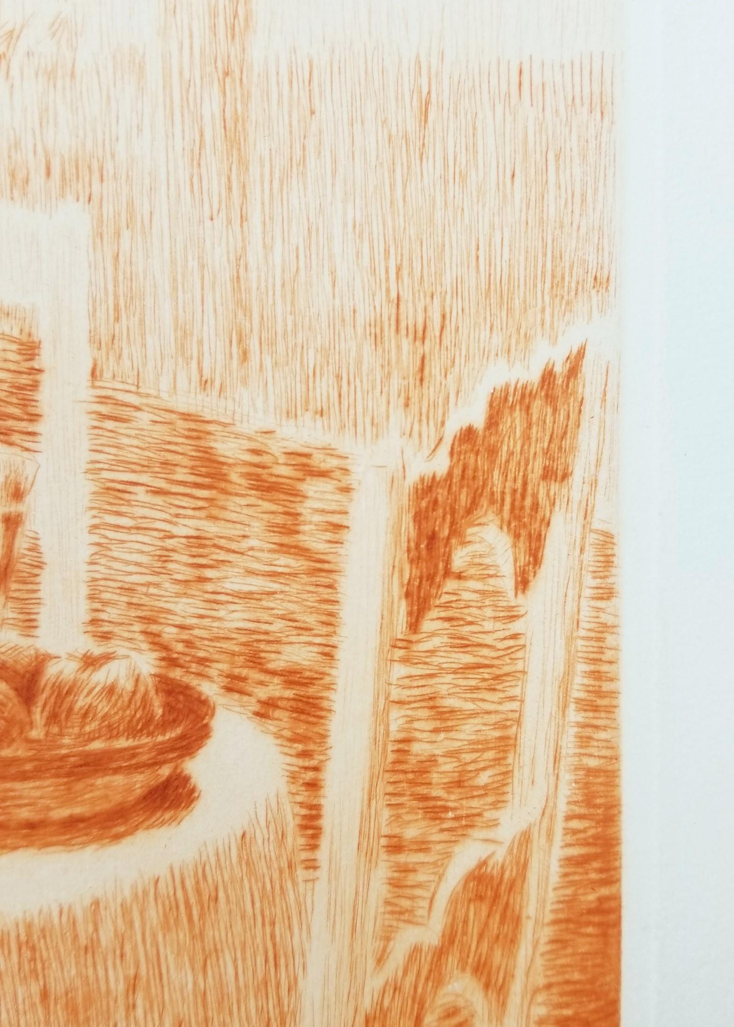 La Nappe Rose (The Pink Tablecloth) /// Impressionist Henri Le Sidaner Etching For Sale 14