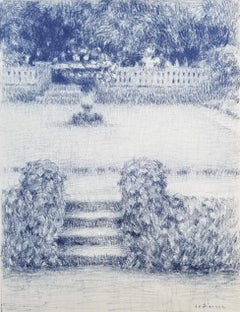 Le Perron (The Porch) /// French Impressionist Henri Le Sidaner Garden Landscape