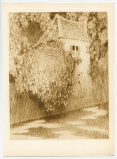 "Pavillon dans les arbres" original etching