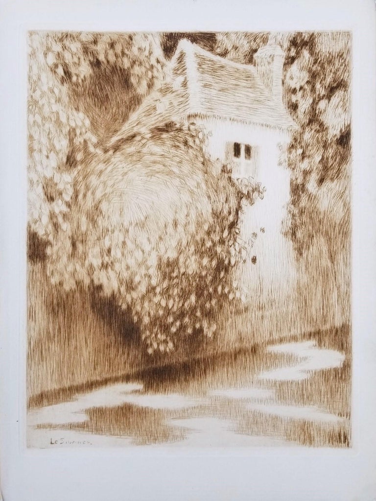 Pavillon dans les Arbres (Pavilion in the Trees) - Print by Henri Le Sidaner
