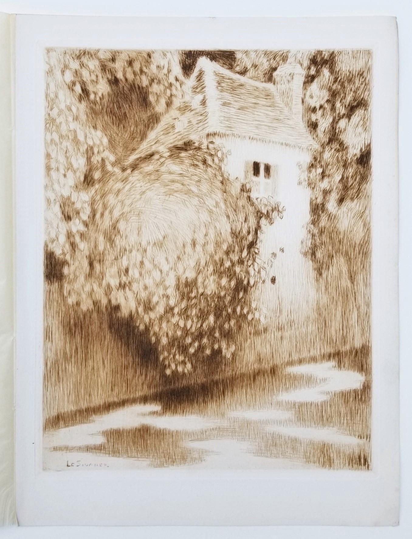 Pavillon dans les Arbres (Pavilion dans les arbres) /// Impressionniste Henri Sidaner - Post-impressionnisme Print par Henri Le Sidaner