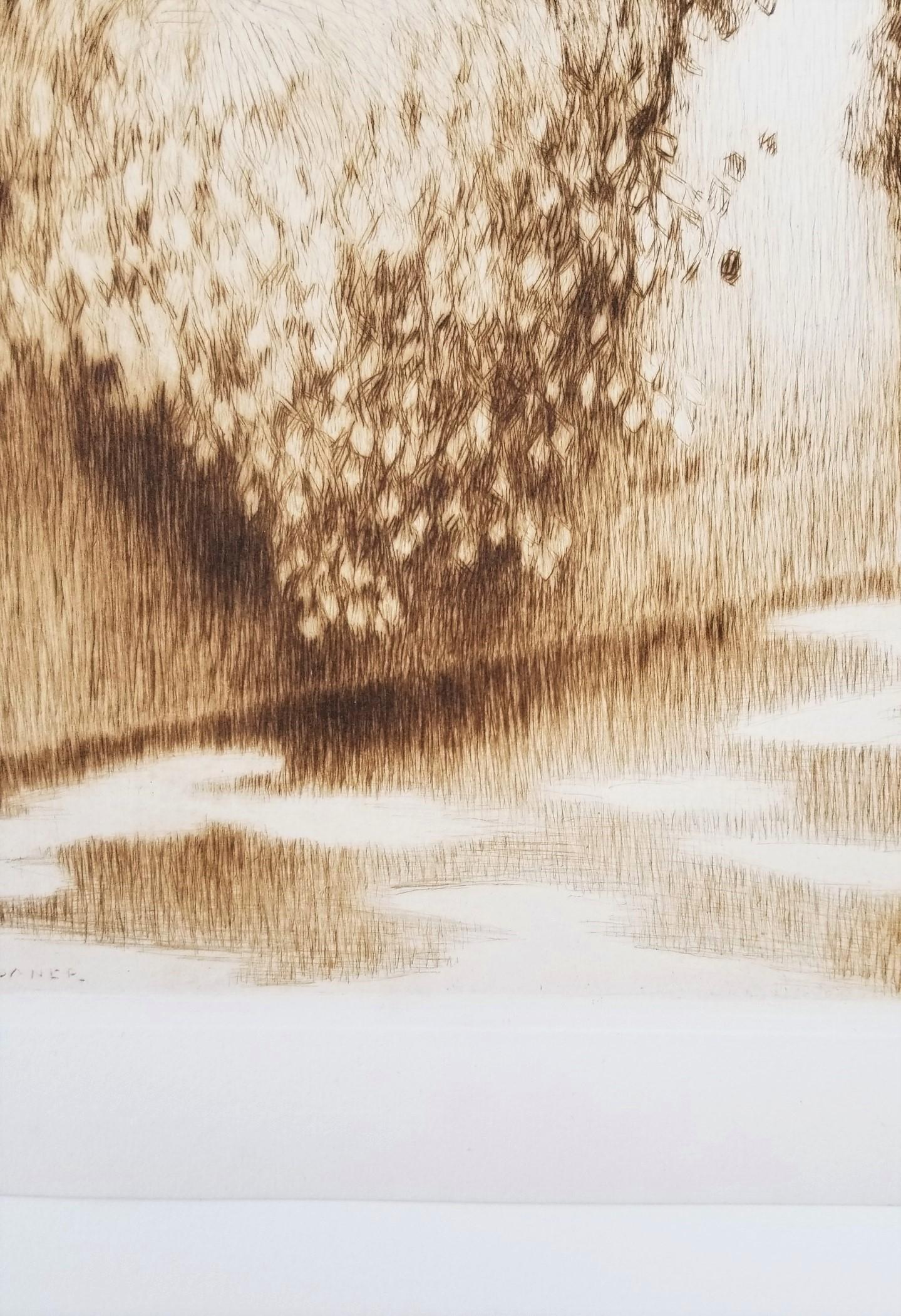 Pavillon dans les Arbres (Pavilion in the Trees) /// Impressionist Henri Sidaner im Angebot 6