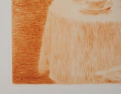 The Pink Tablecloth - Original etching