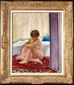 Femme Nu - Post Impressionist Oil, Nude Figure in Interior - Henri Lebasque
