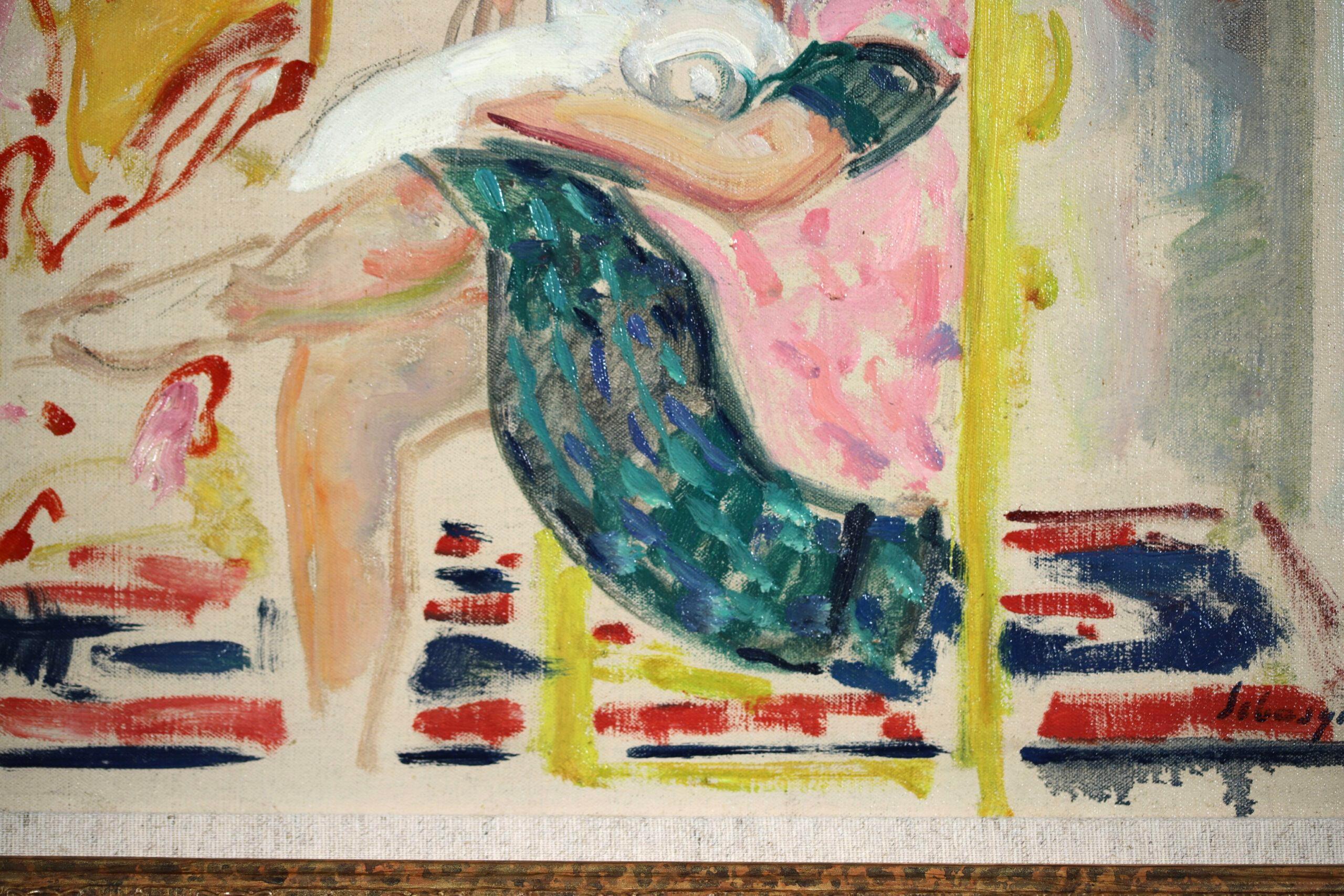 Maternite - Peinture à l'huile figurative d'intérieur post-impressionniste - Henri Lebasque en vente 10