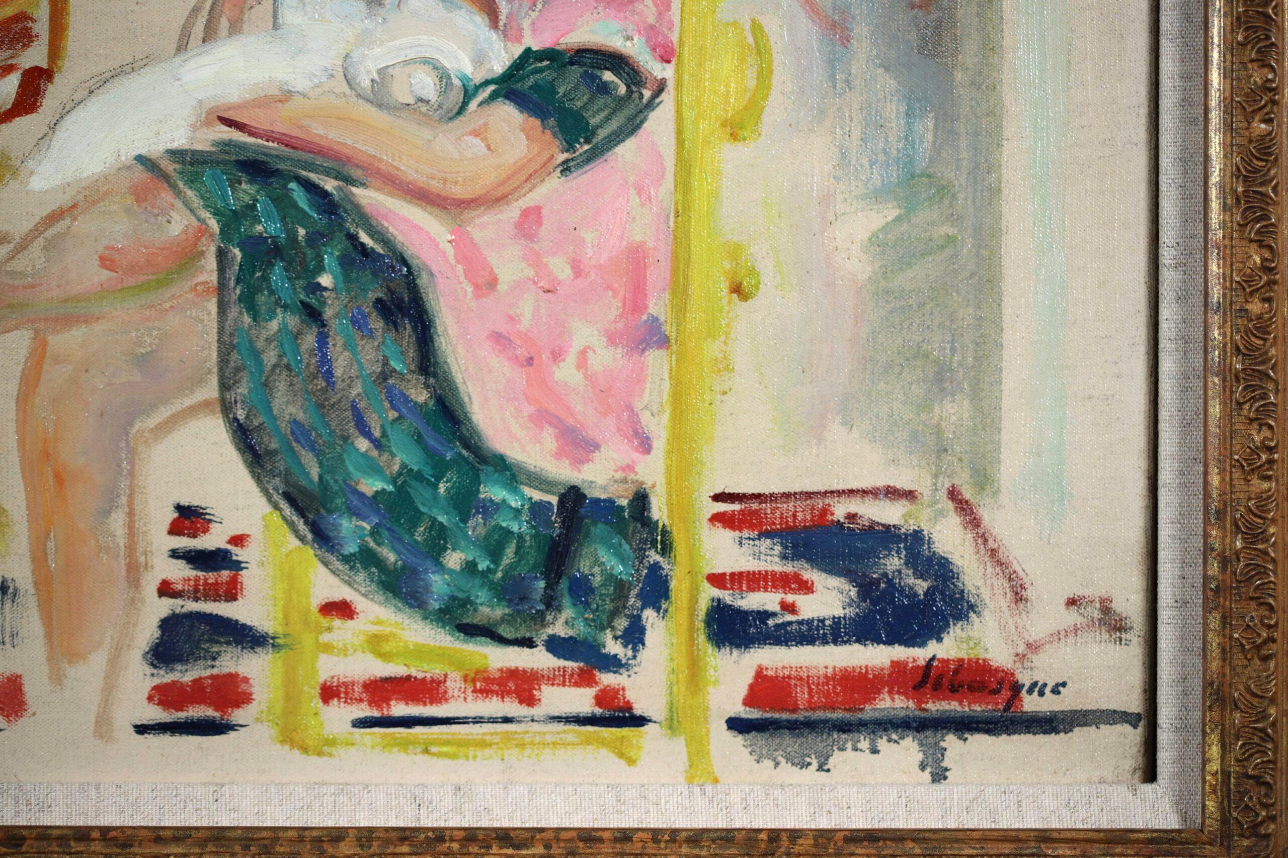 Maternite - Post Impressionist Figurative Interior Oil Painting - Henri Lebasque For Sale 8