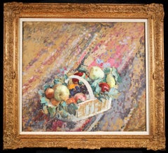 Vintage Nature morte aux fruits - Post Impressionist Still Life Oil by Henri Lebasque