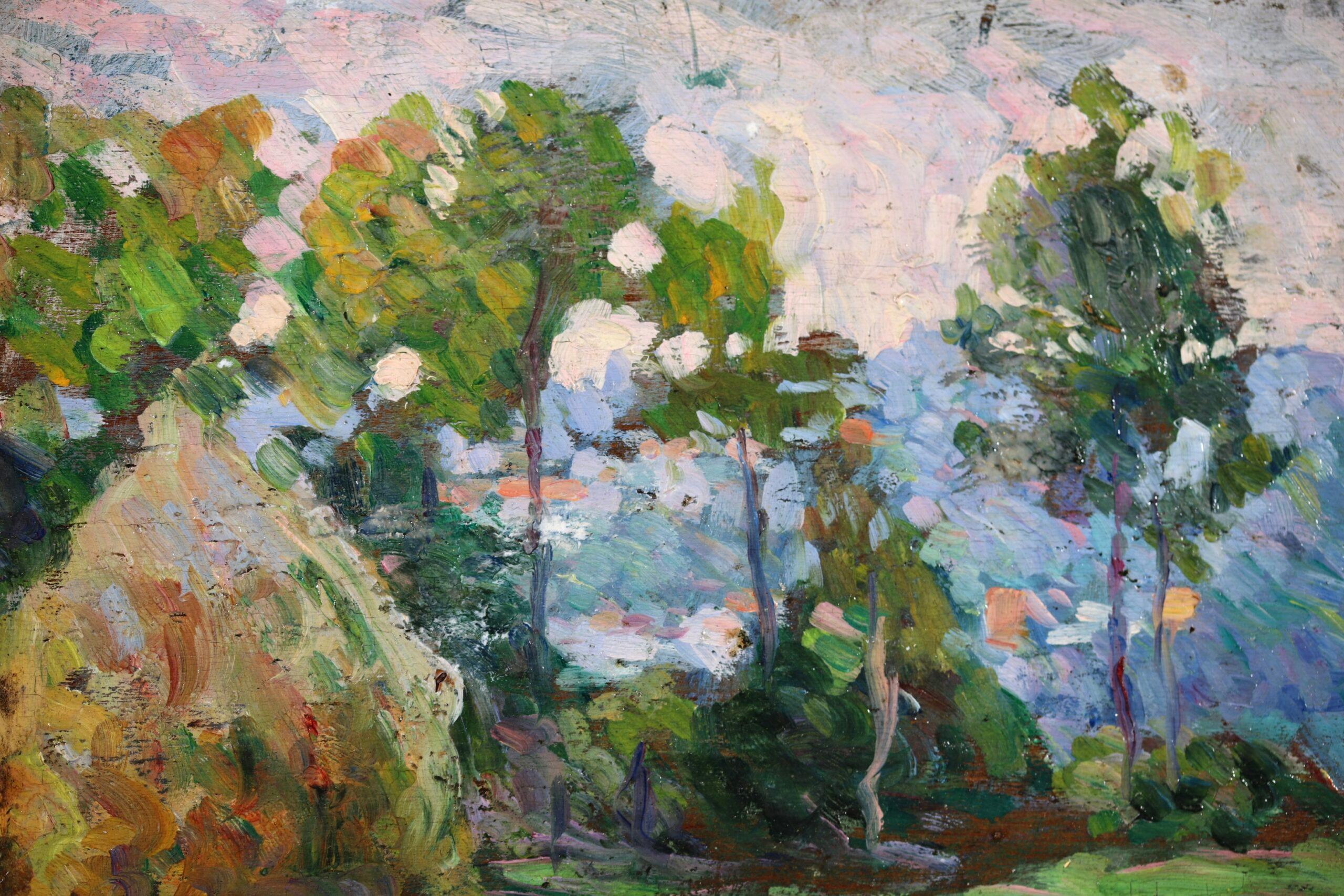 Paysage avec une meule - Post Impressionist Landscape Oil by Henri Lebasque For Sale 2