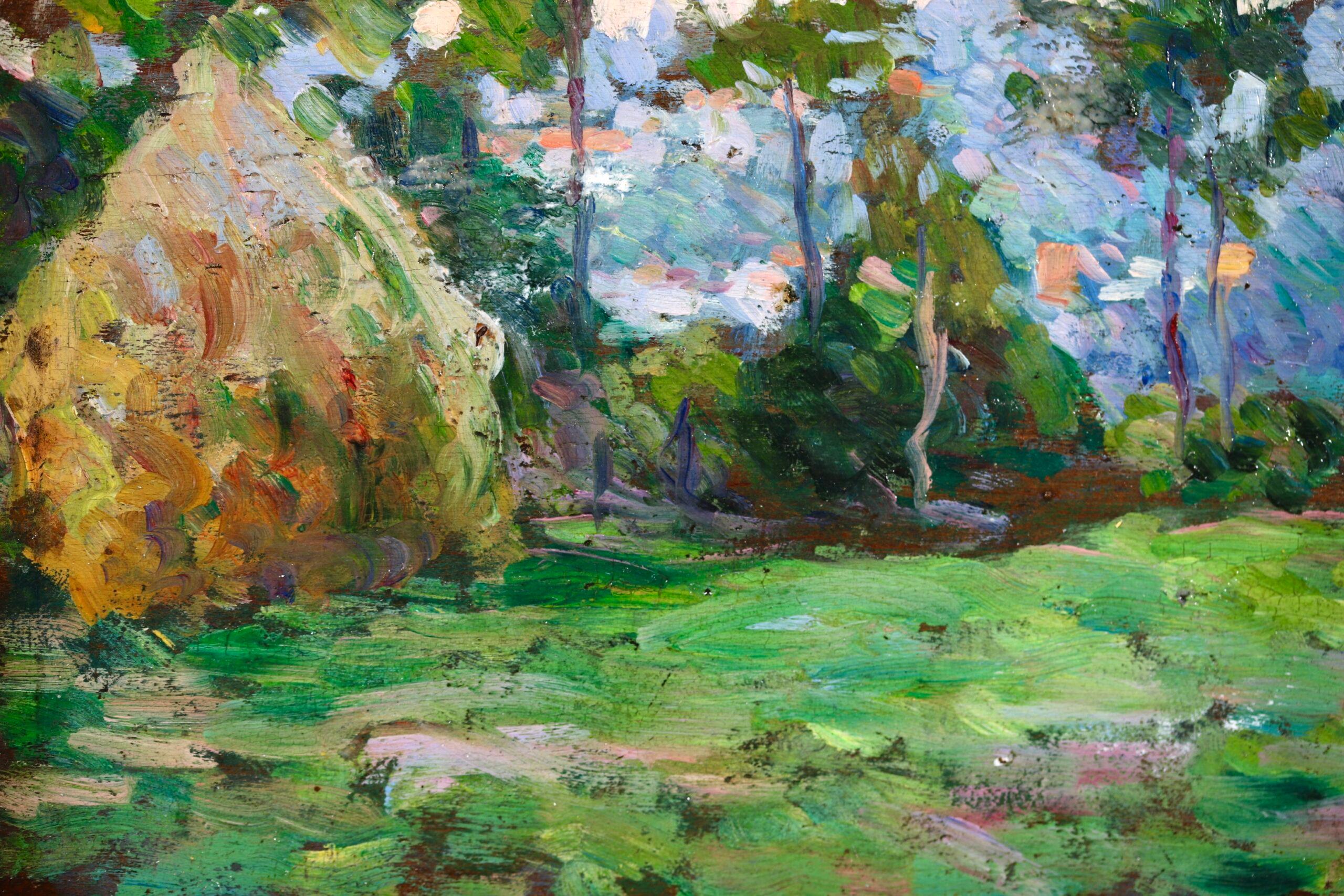 Paysage avec une meule - Post Impressionist Landscape Oil by Henri Lebasque For Sale 2