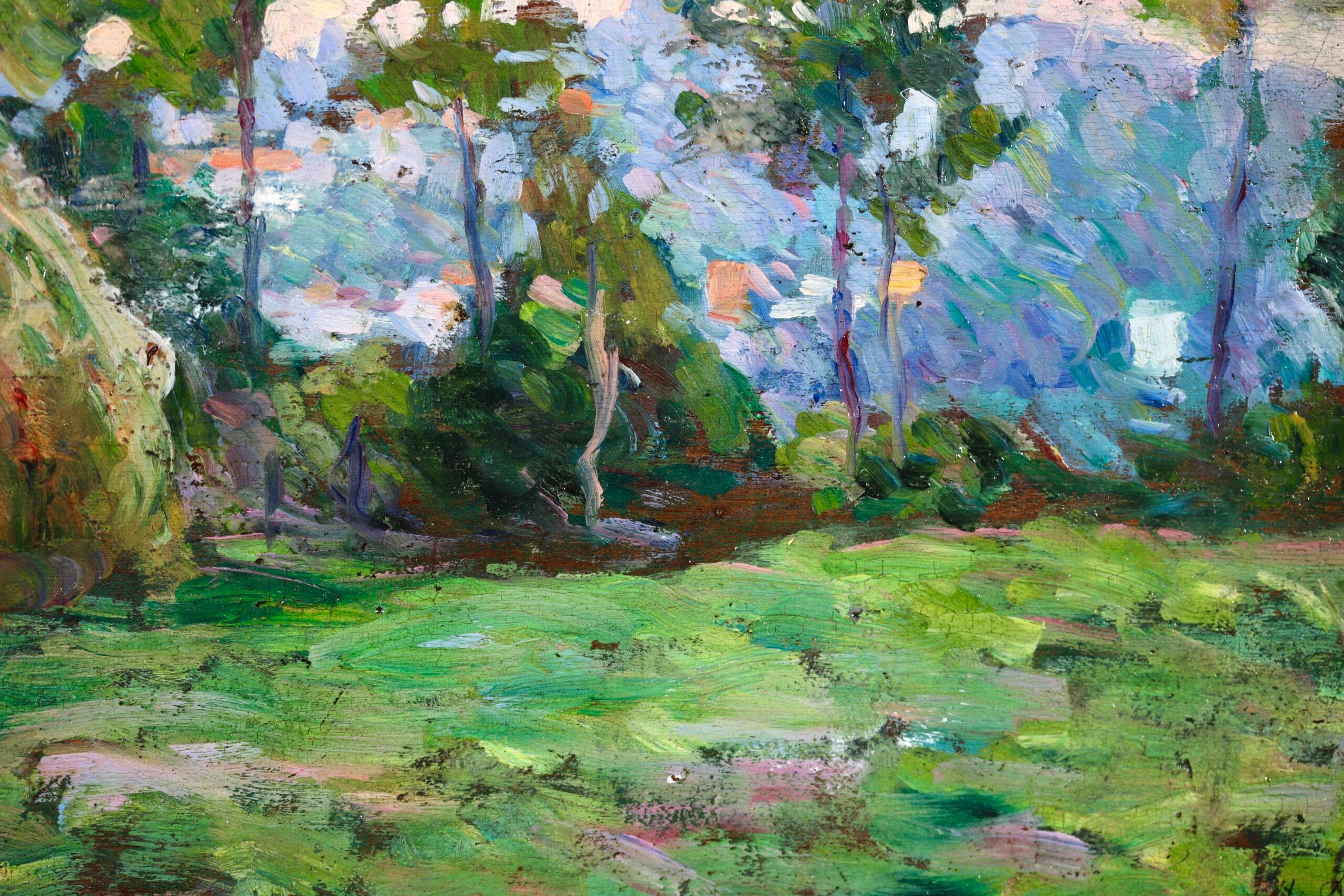 Paysage avec une meule - Postimpressionistische Landschaft, Öl von Henri Lebasque im Angebot 4