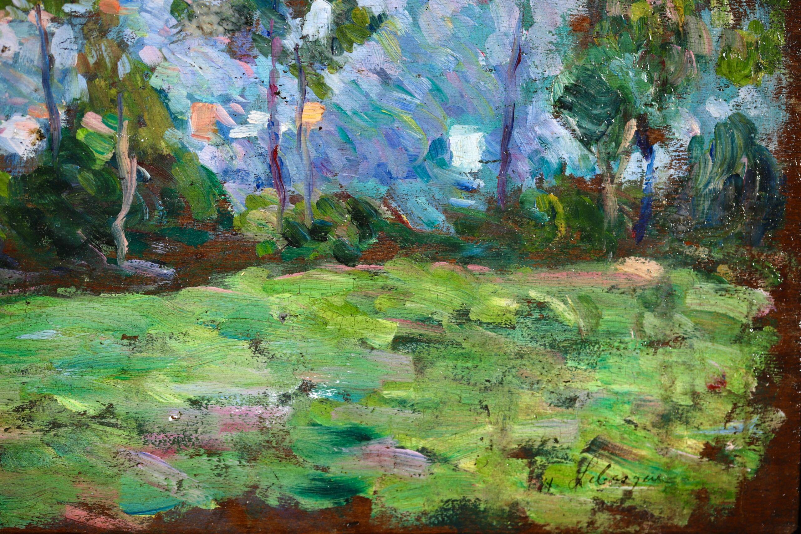 Paysage avec une meule - Post Impressionist Landscape Oil by Henri Lebasque For Sale 4
