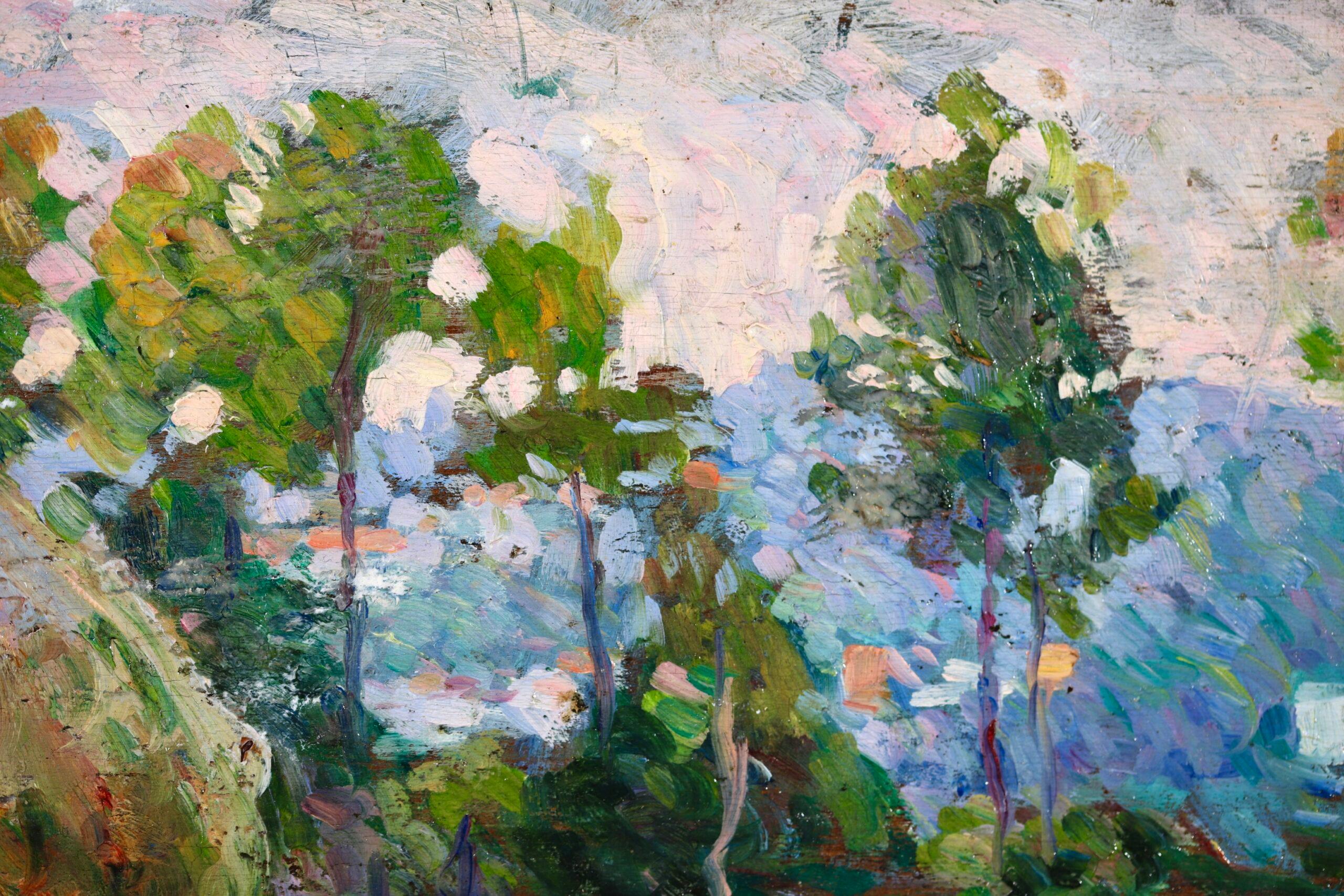 Paysage avec une meule - Postimpressionistische Landschaft, Öl von Henri Lebasque im Angebot 7