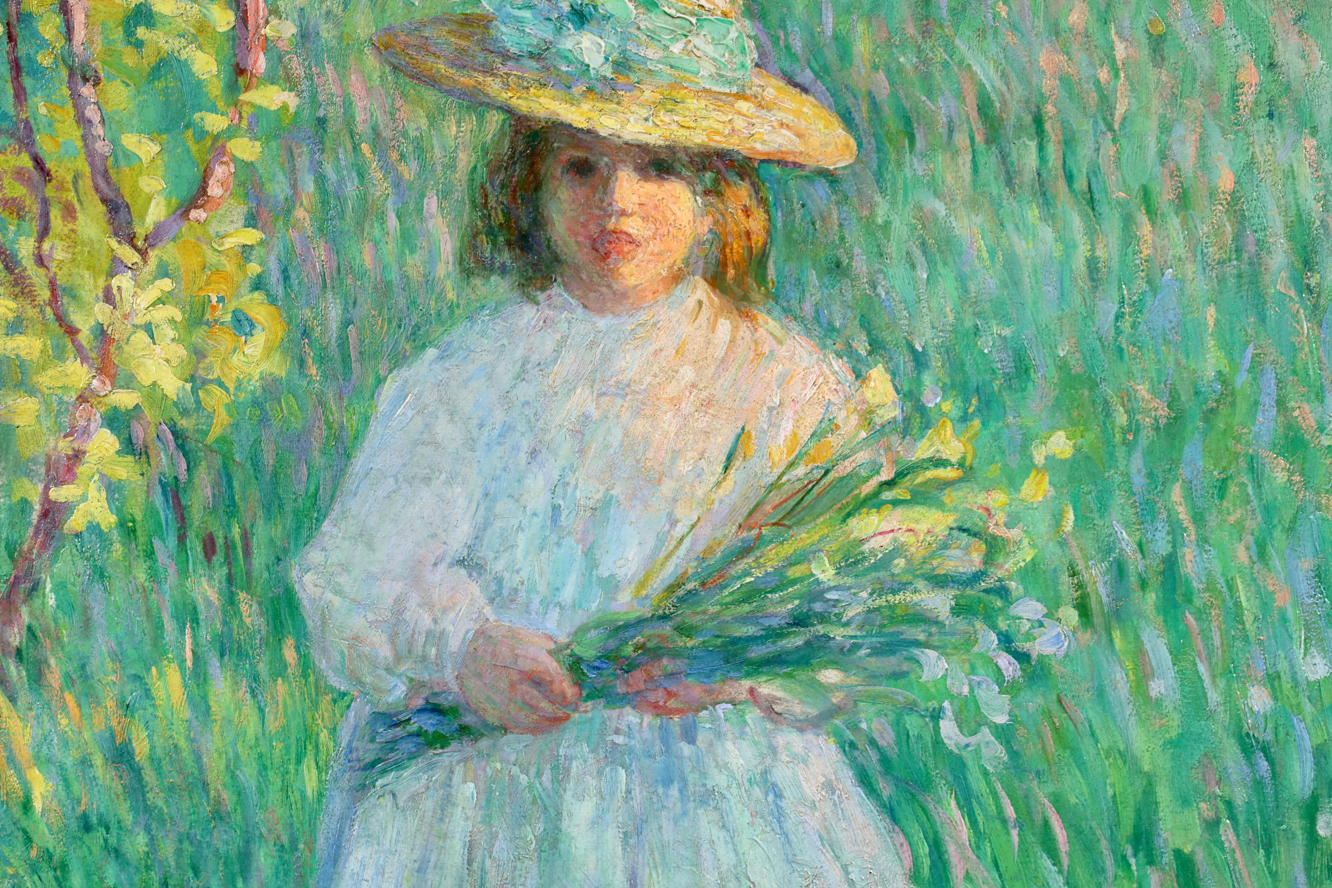 Petite fille - Post Impressionist Figurative Oil by Henri Lebasque For Sale 9