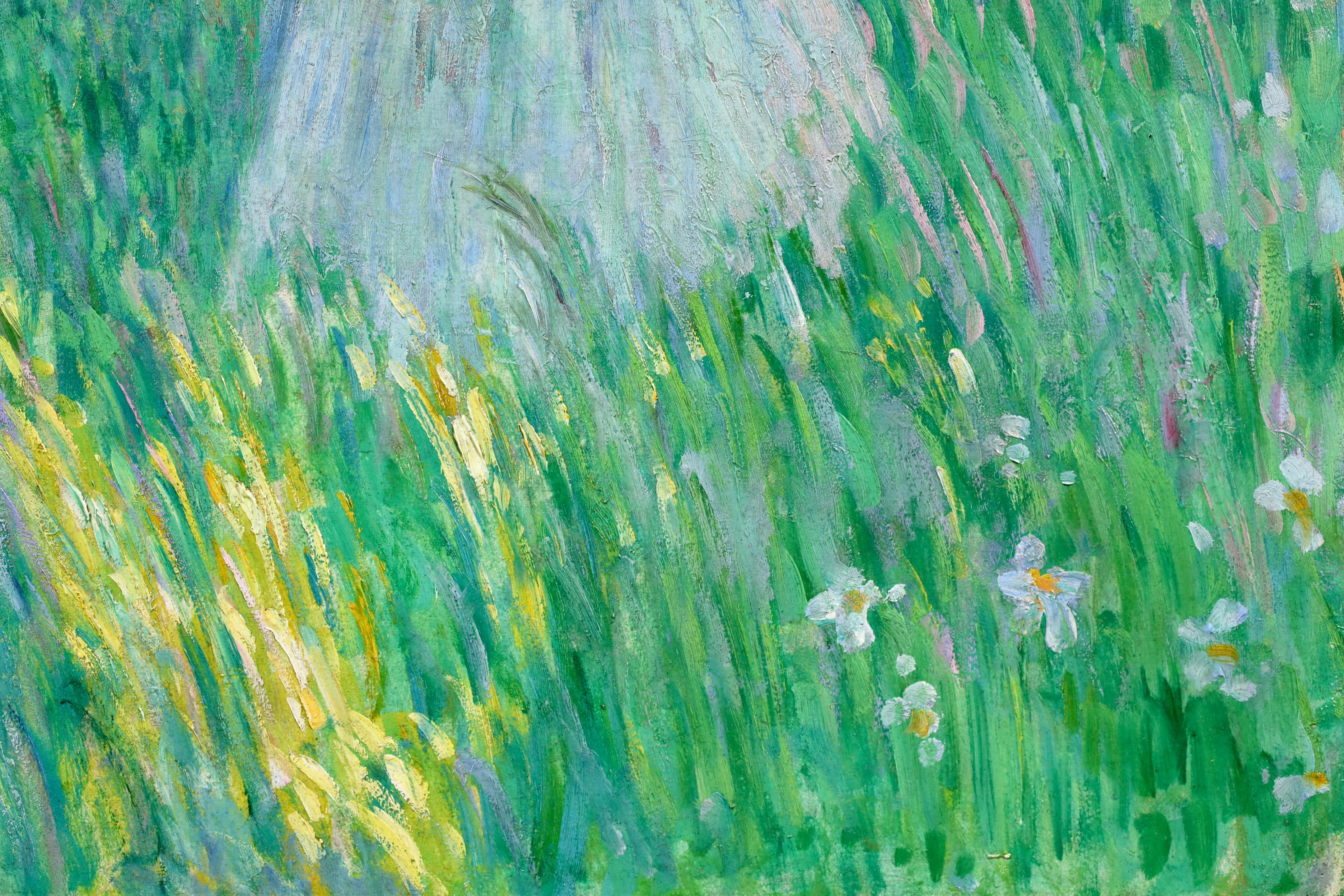 Petite fille - Post Impressionist Figurative Oil by Henri Lebasque For Sale 7