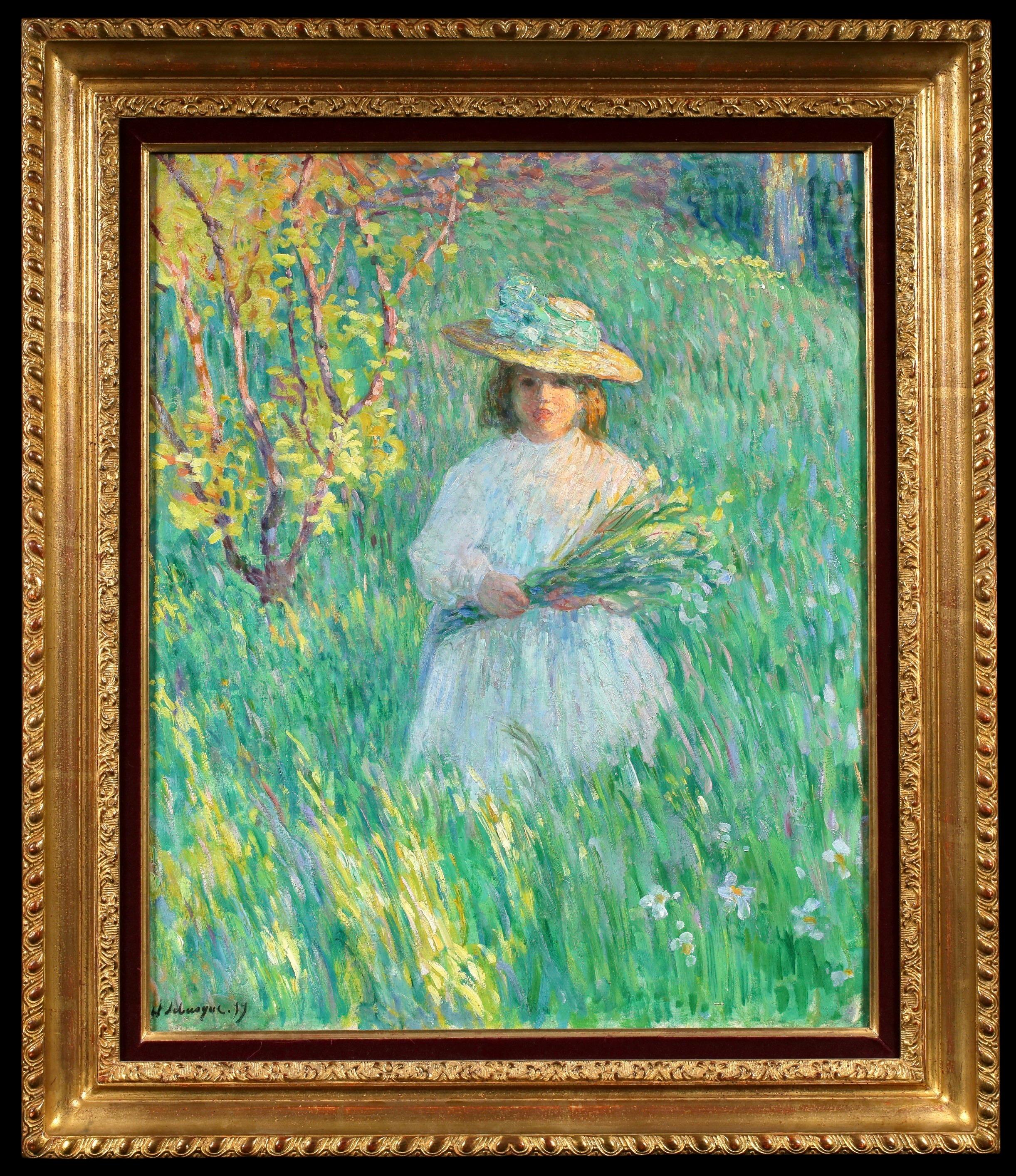 Petite fille - Postimpressionistisches figuratives Öl von Henri Lebasque