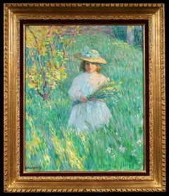 Petite fille - Post Impressionist Figurative Oil by Henri Lebasque