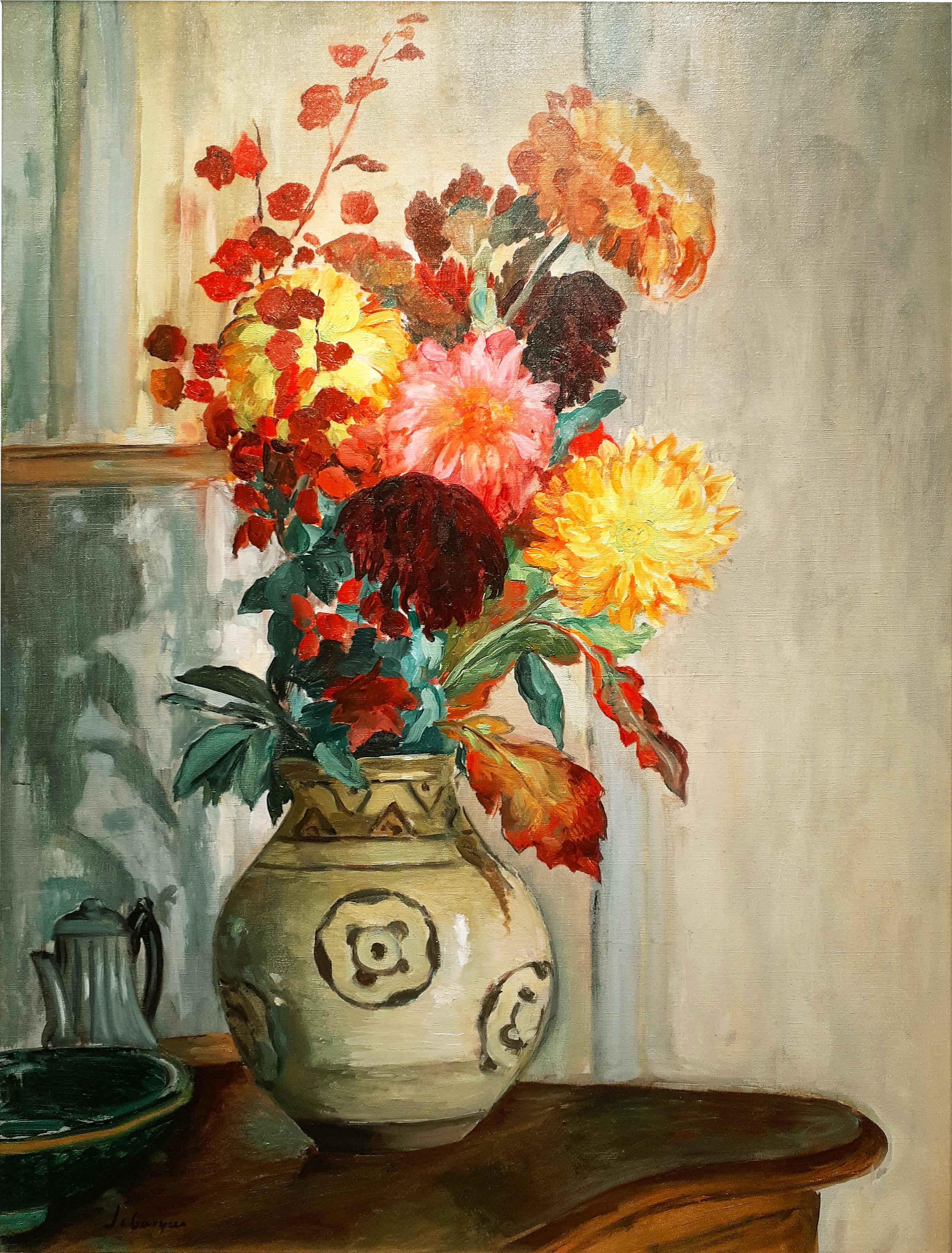 Henri Lebasque Still-Life Painting - Vase de Chrysanthèmes