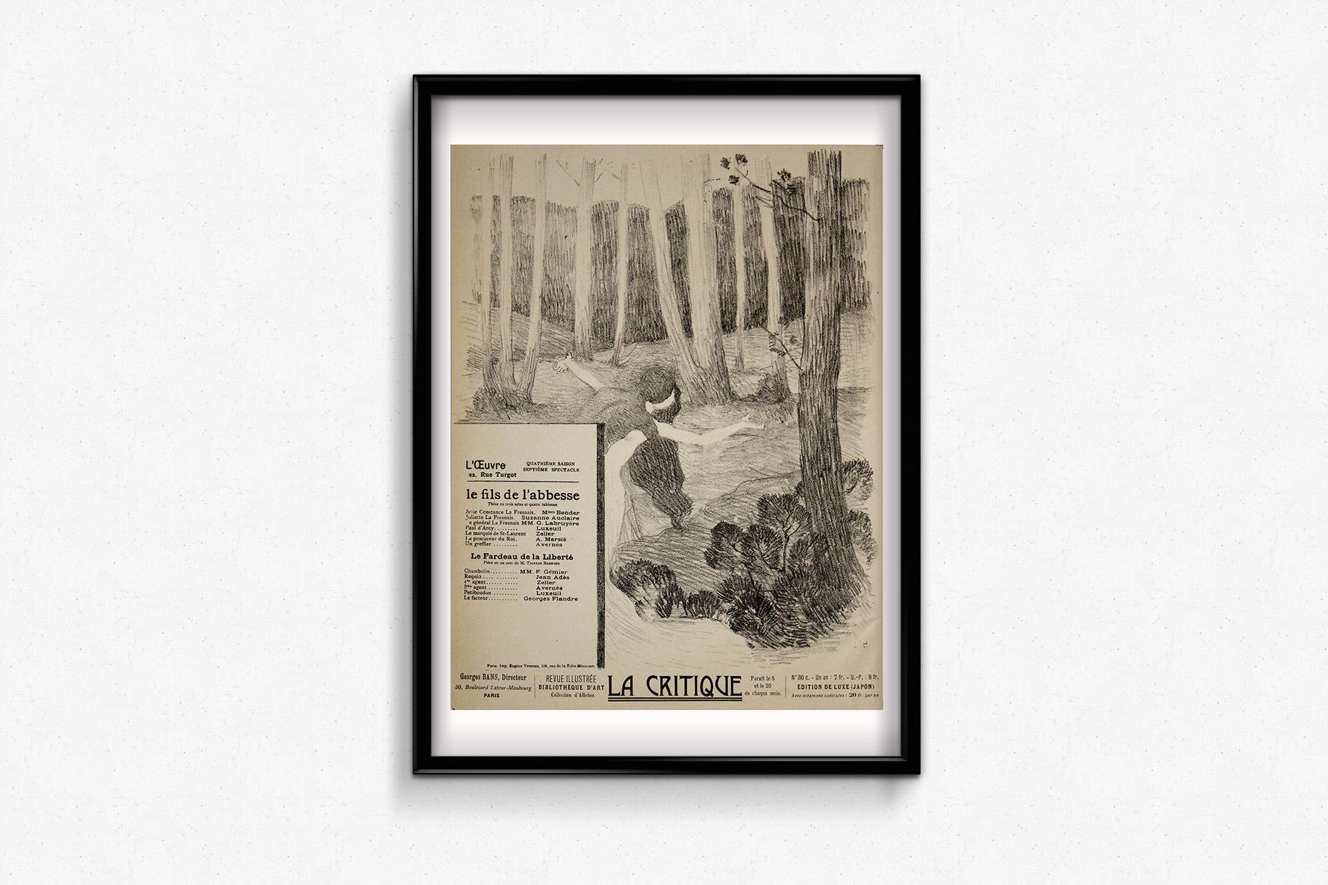 1897 illustriertes Programm von Henri Lebasque für das Théâtre de l'Œuvre im Angebot 1
