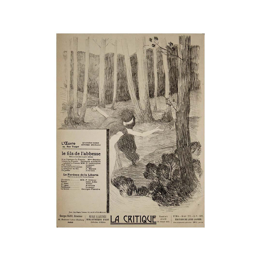 1897 illustriertes Programm von Henri Lebasque für das Théâtre de l'Œuvre im Angebot 3