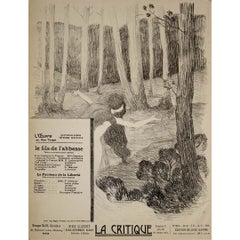 Antique 1897 illustrated program by Henri Lebasque for the Théâtre de l’Œuvre