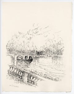 "Le Quai d'Orsay" original etching