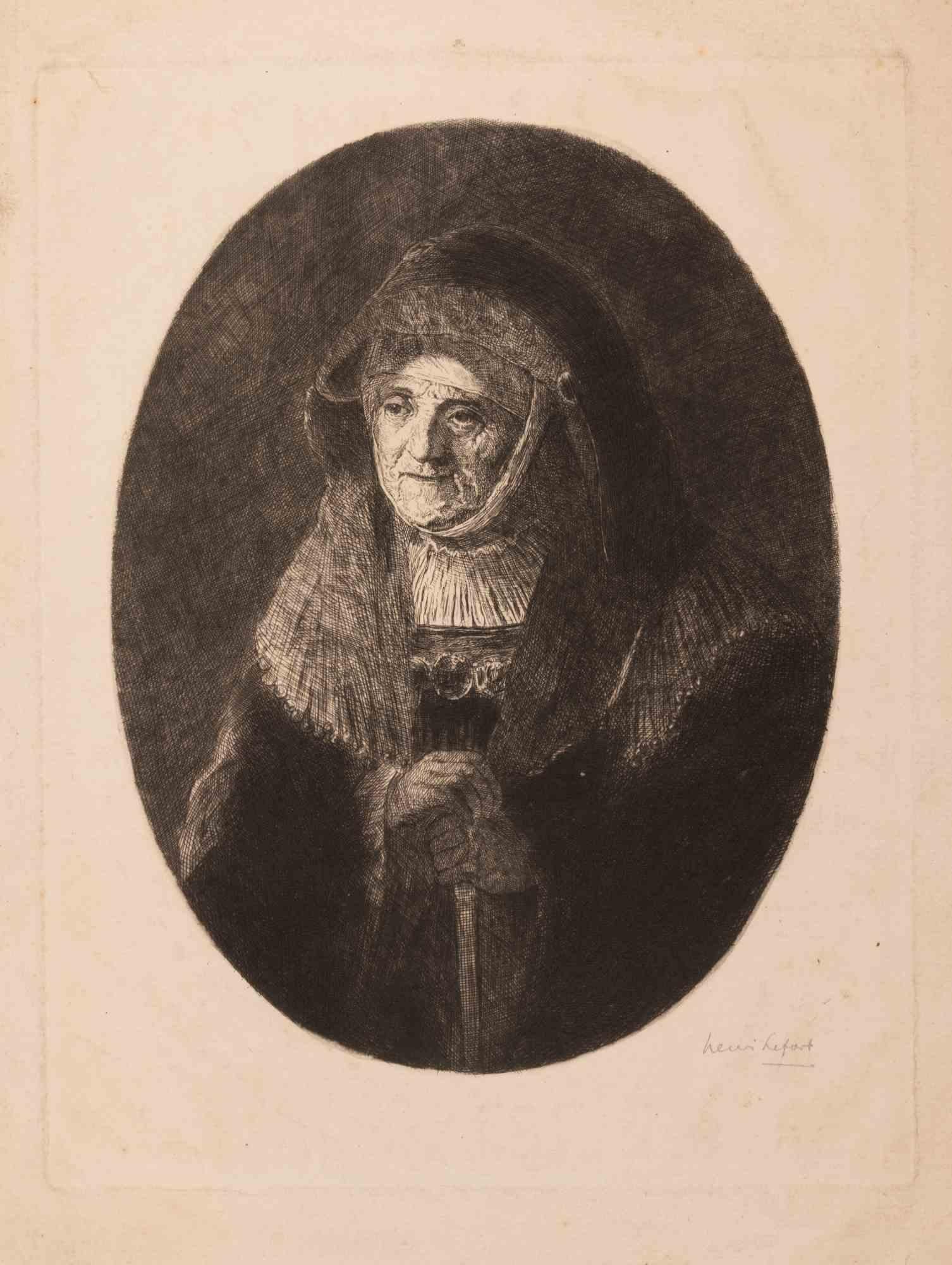 Etching realized by Henri Lefart in the early 20th Century.

Hand signed in pencil lower right.

Trimmed, in good condition.
