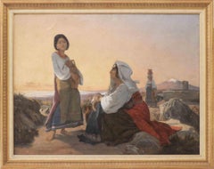 Water Carriers in Naples - Oil Paint Henri Lehmann Attr. - 19th Century