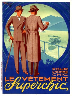 Il poster vintage di moda francese "Superchic" — Henri Le Monnier, 1931