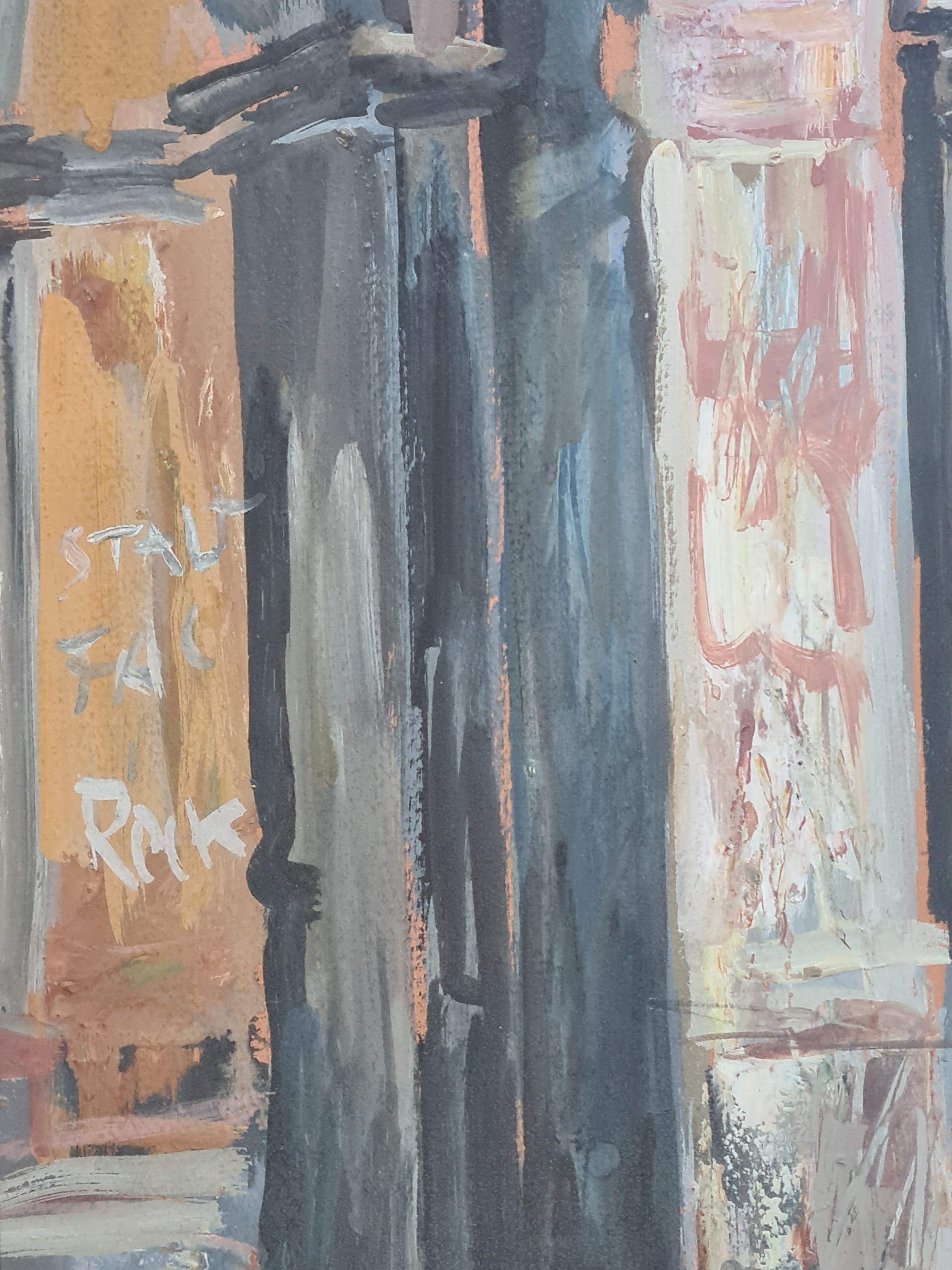 Venice, La Serenissima, Castel Ponte, Post Impressionist Urban Landscape For Sale 4