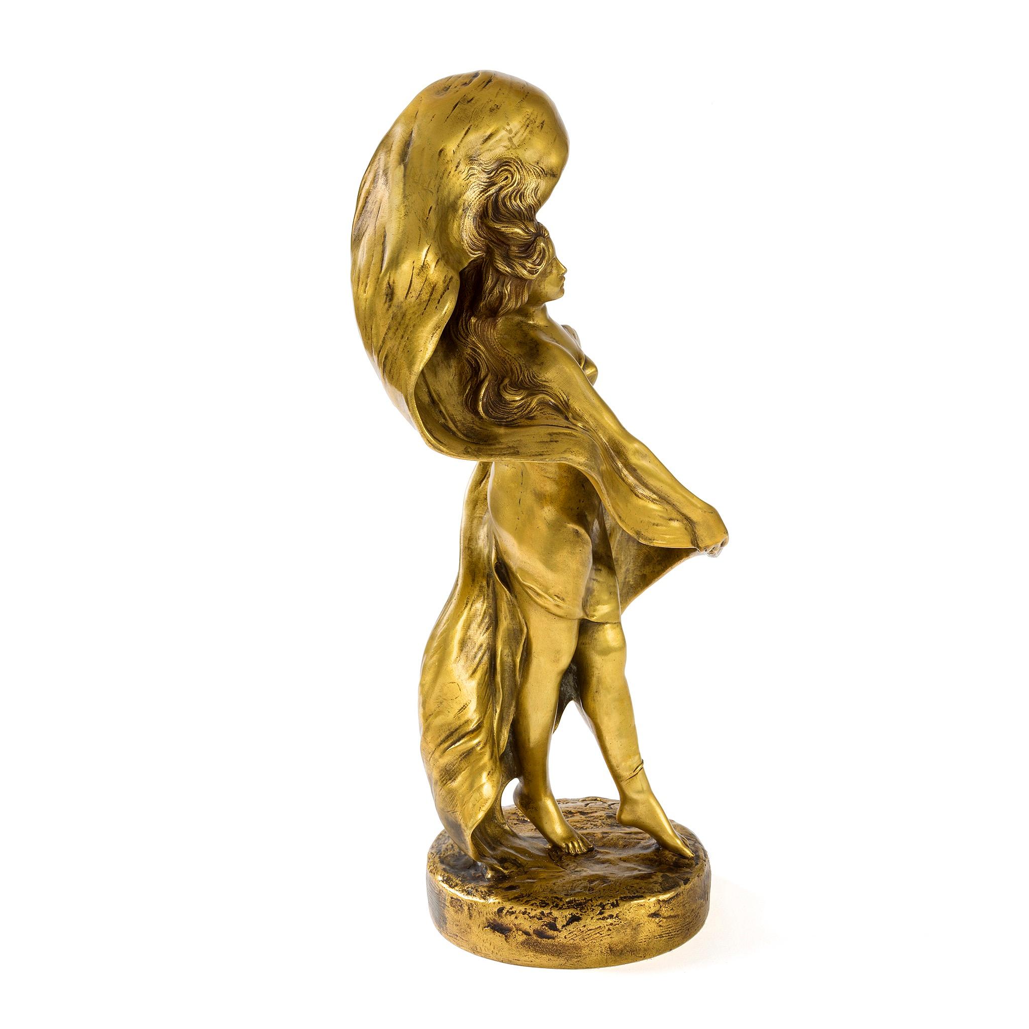 Henri Levasseur Escultura de bronce dorado 