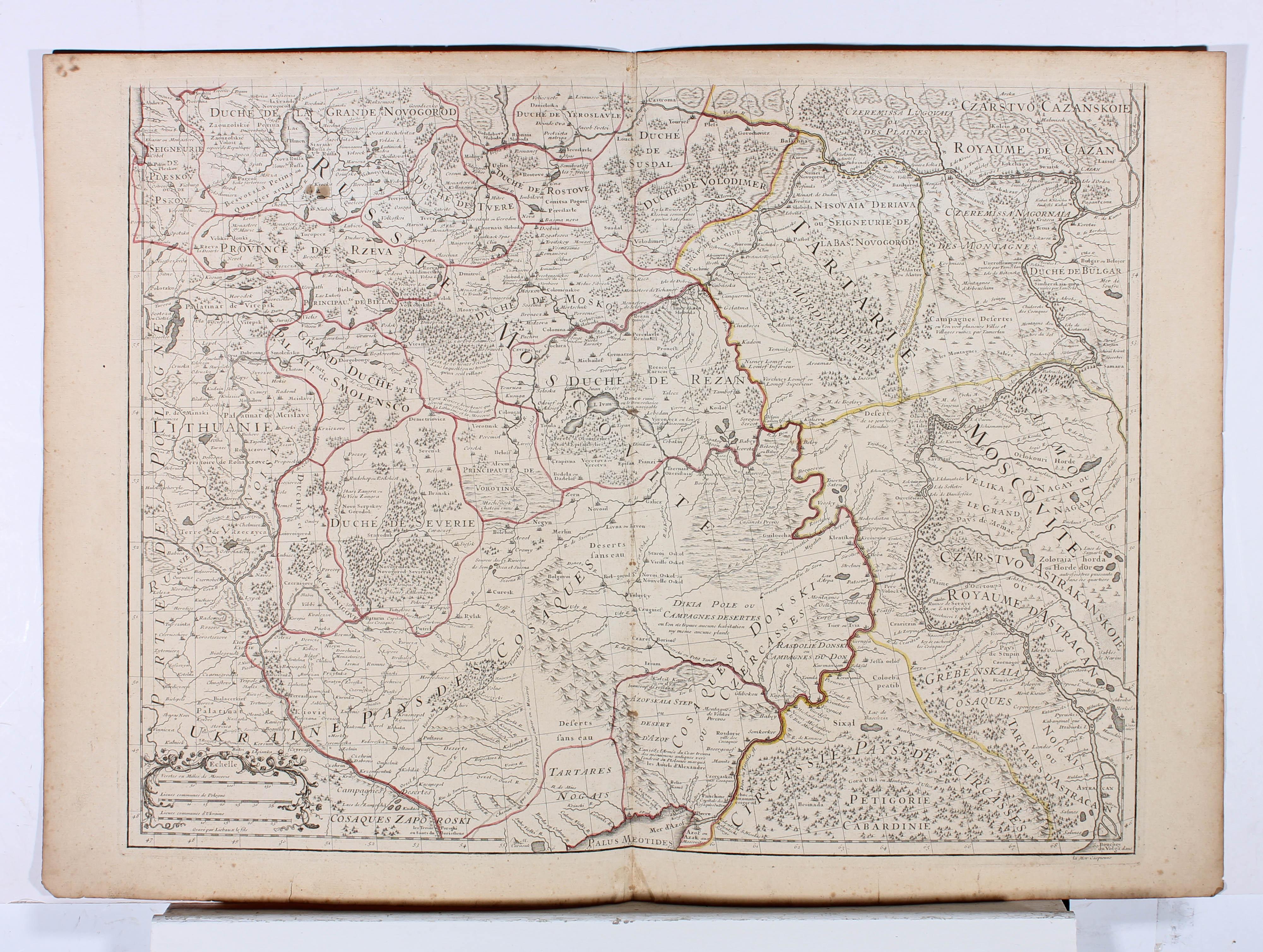 Henri Liebaux and Guillaume De L'Isle - 1706 Engraving, Map Of The Moscovites For Sale 1