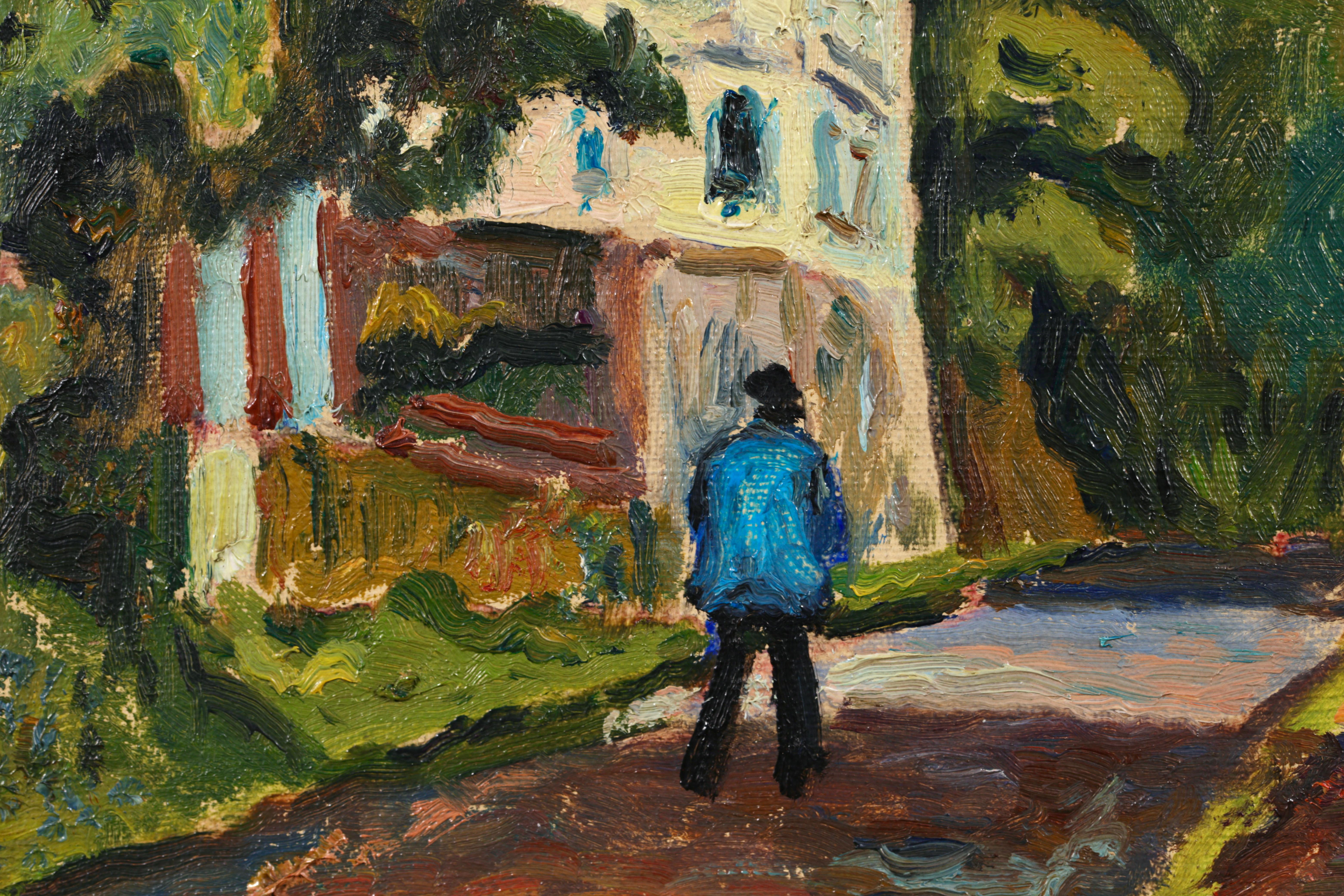 Promenade de l’après-midi - Post Impressionist Landscape by Henri de Saint Delis 2