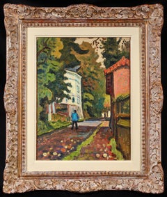 Promenade de l’après-midi - Post Impressionist Landscape by Henri de Saint Delis