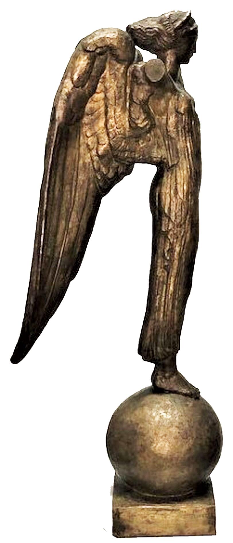 Henri Louis Bouchard, La vittoria di Bogotà, scultura in bronzo Art Déco, 1925 ca. In condizioni buone in vendita a New York, NY