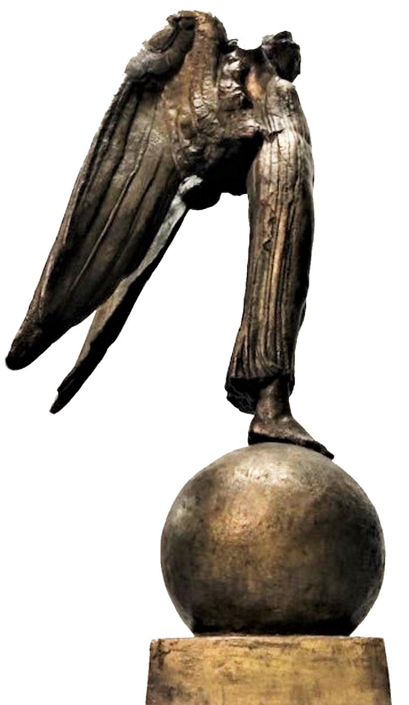 Inizio XX secolo Henri Louis Bouchard, La vittoria di Bogotà, scultura in bronzo Art Déco, 1925 ca. in vendita