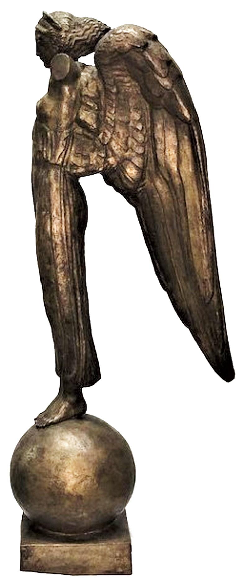Bronze Henri Louis Bouchard, La victoire de Bogota, sculpture en bronze Art déco, vers 1925 en vente