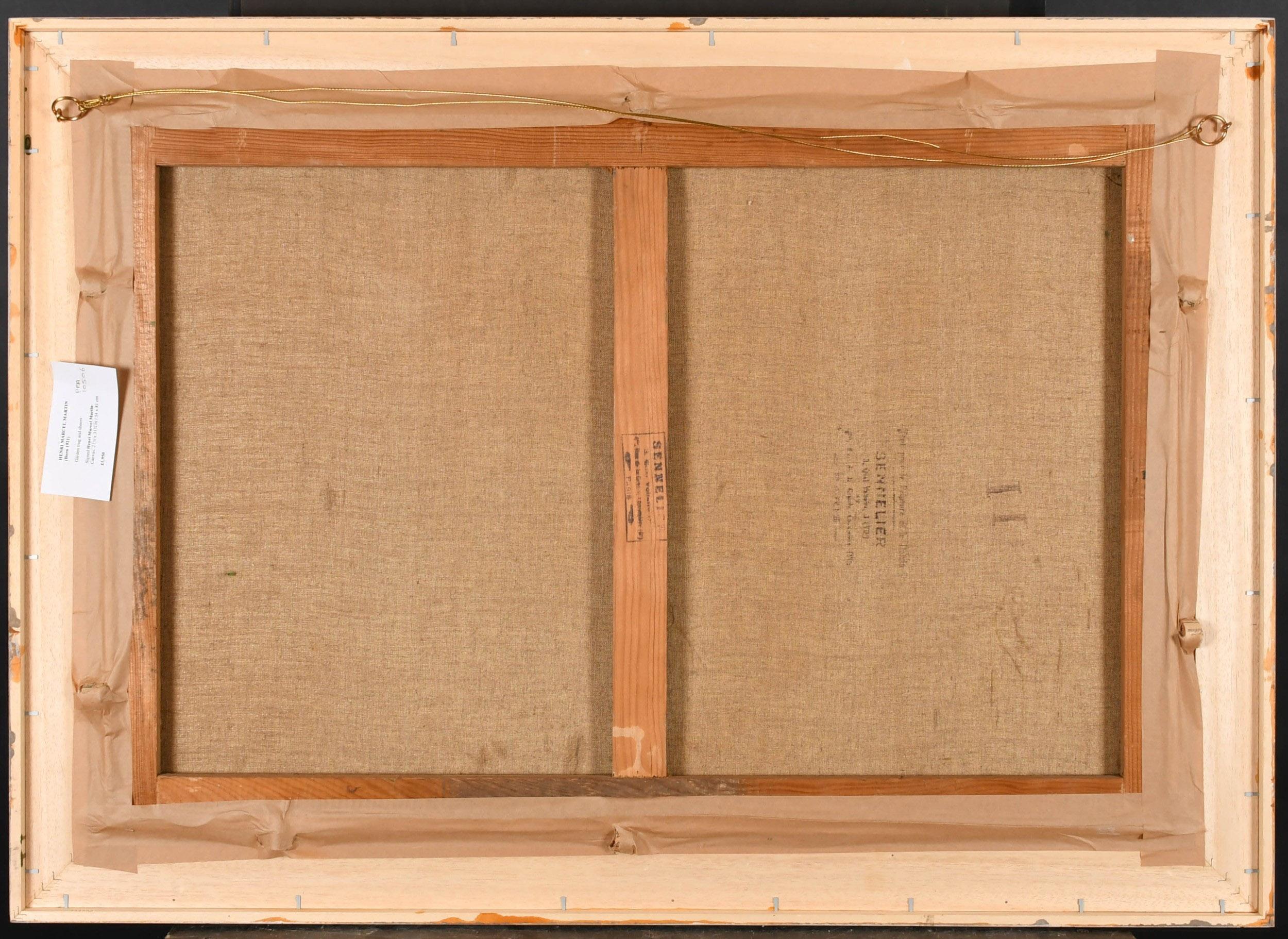 Garden Trug & Shears - Huge 20th Century French Garden Still Life Oil Painting For Sale 3