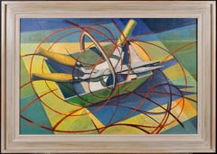 Garden Trug & Shears - Huge 20th Century French Garden Still Life Oil Painting