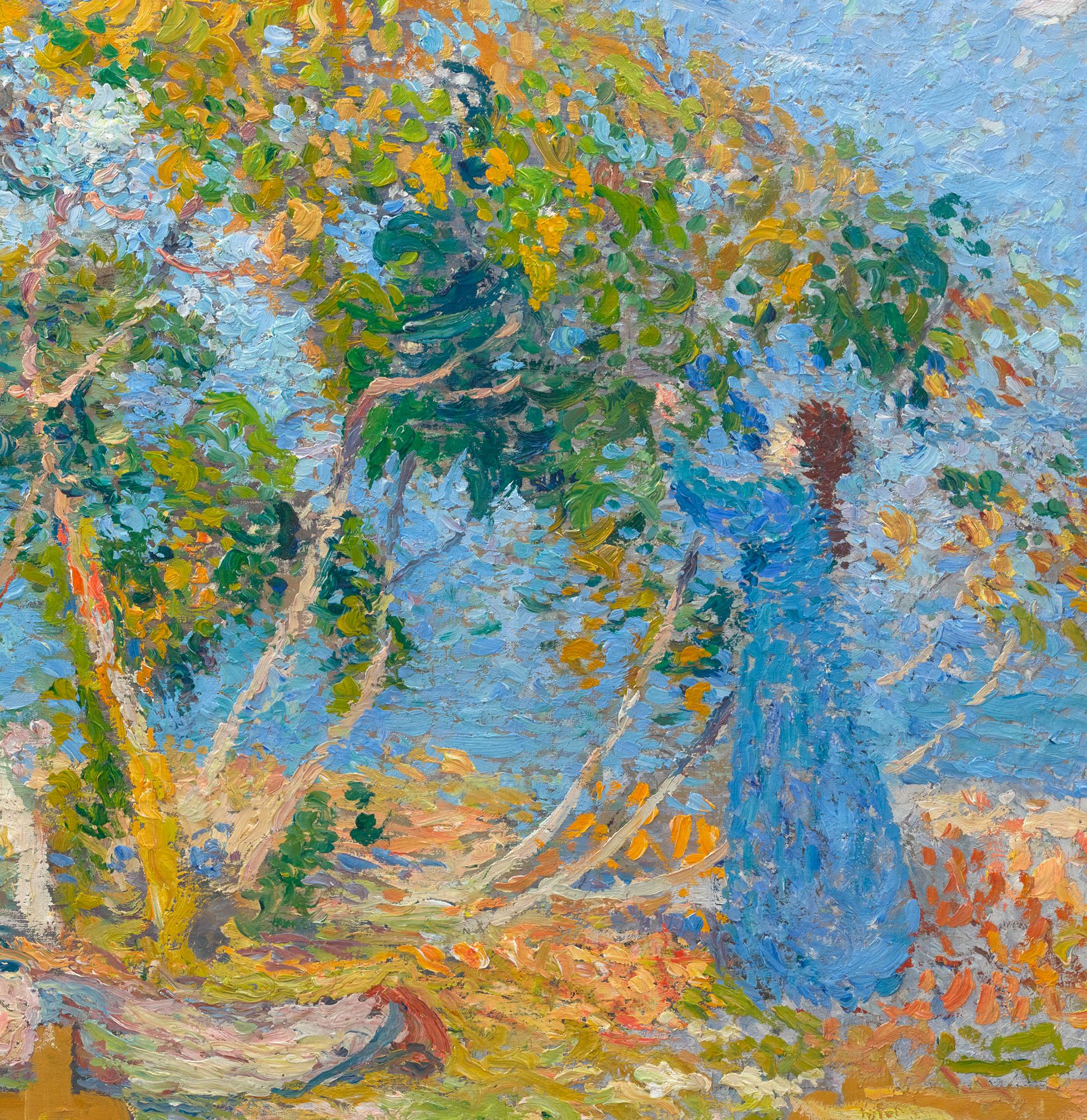 Déjeuner Champêtre di HENRY Martin - Figurative Painting Grigio di Henri Martin