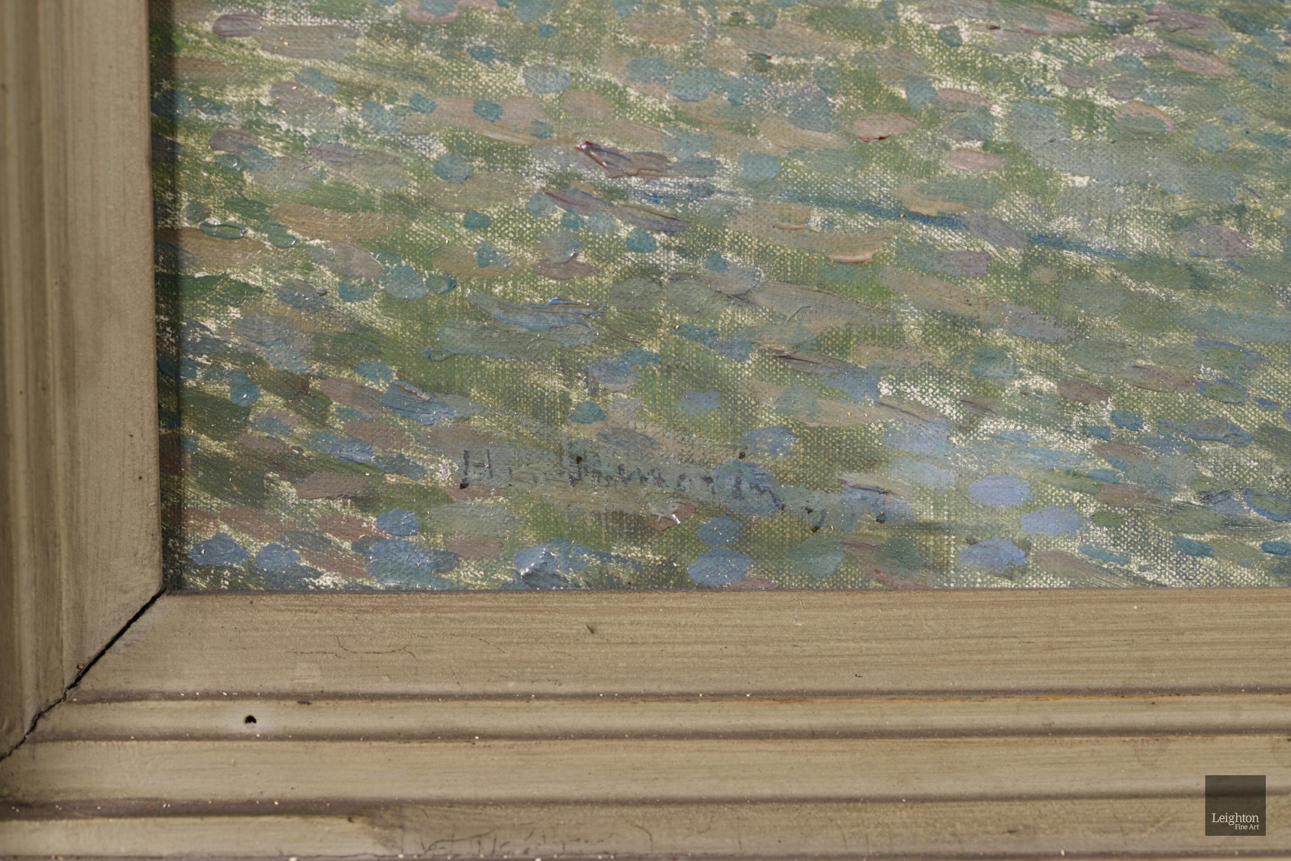 Evening - Post Impressionist Divisionist Oil Figures in Landscape - Henri Martin 4