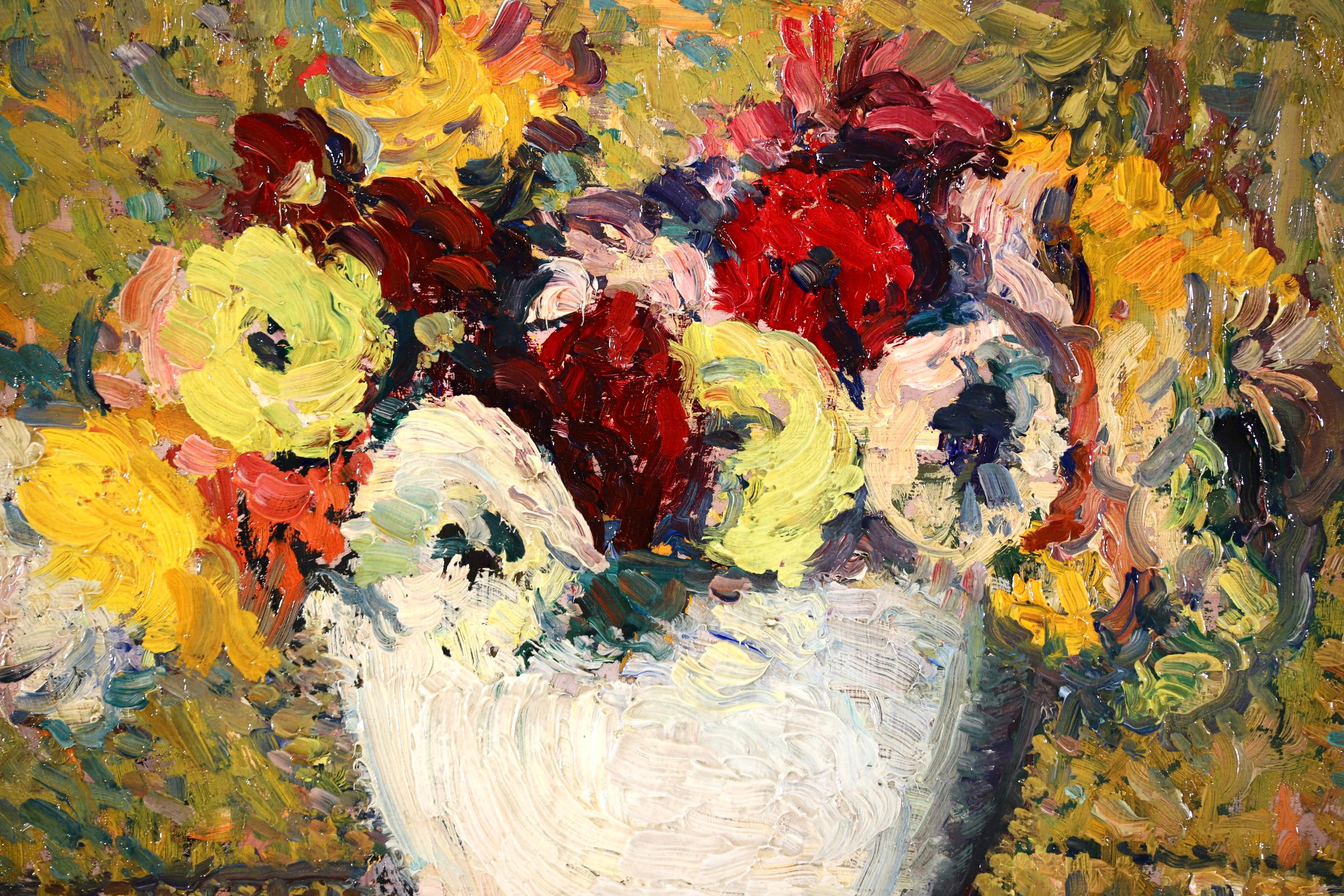 Fleurs - 19th Century Oil, Post Impressionist Still Life Flowers by Henri Martin 7