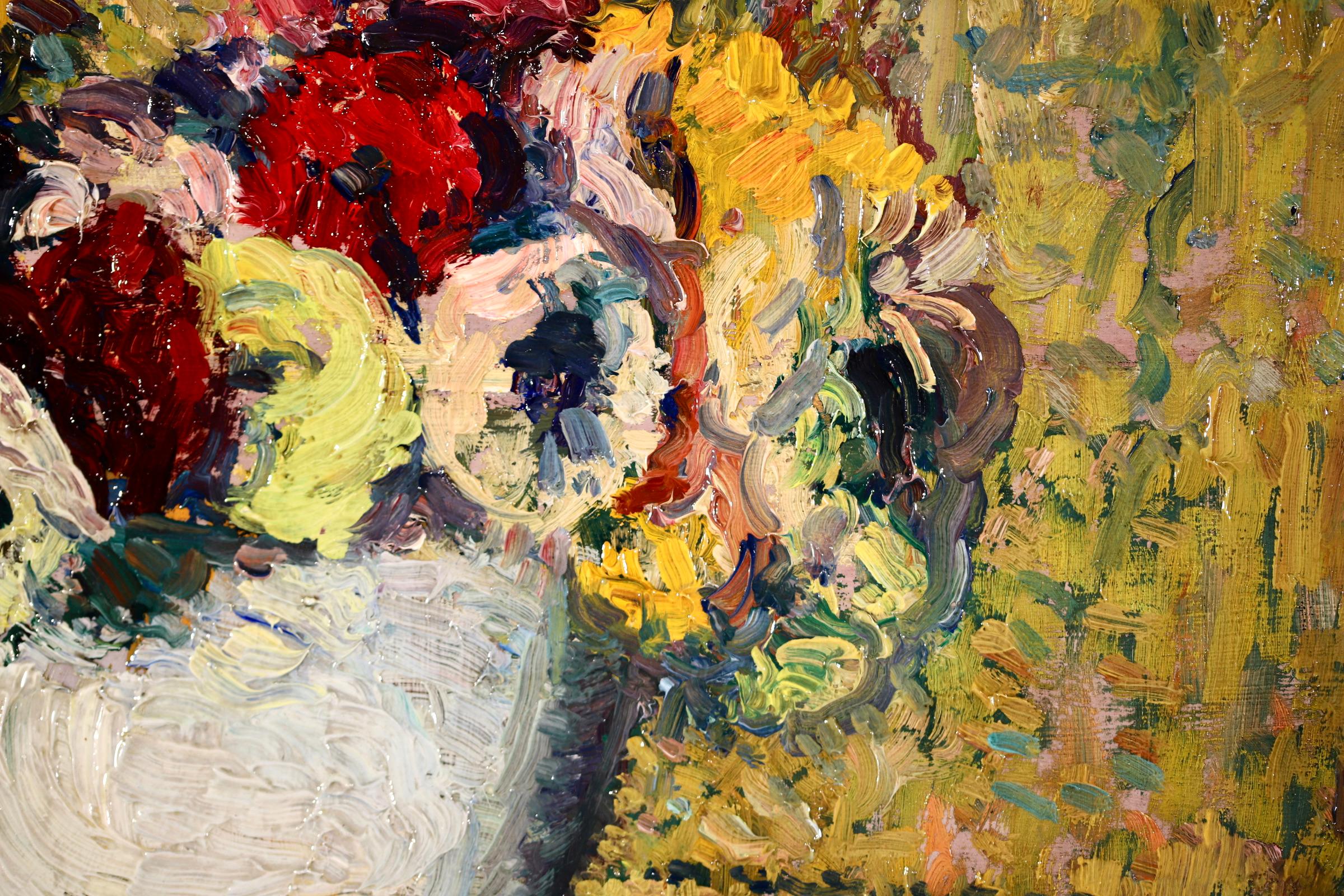 Fleurs - 19th Century Oil, Post Impressionist Still Life Flowers by Henri Martin 2