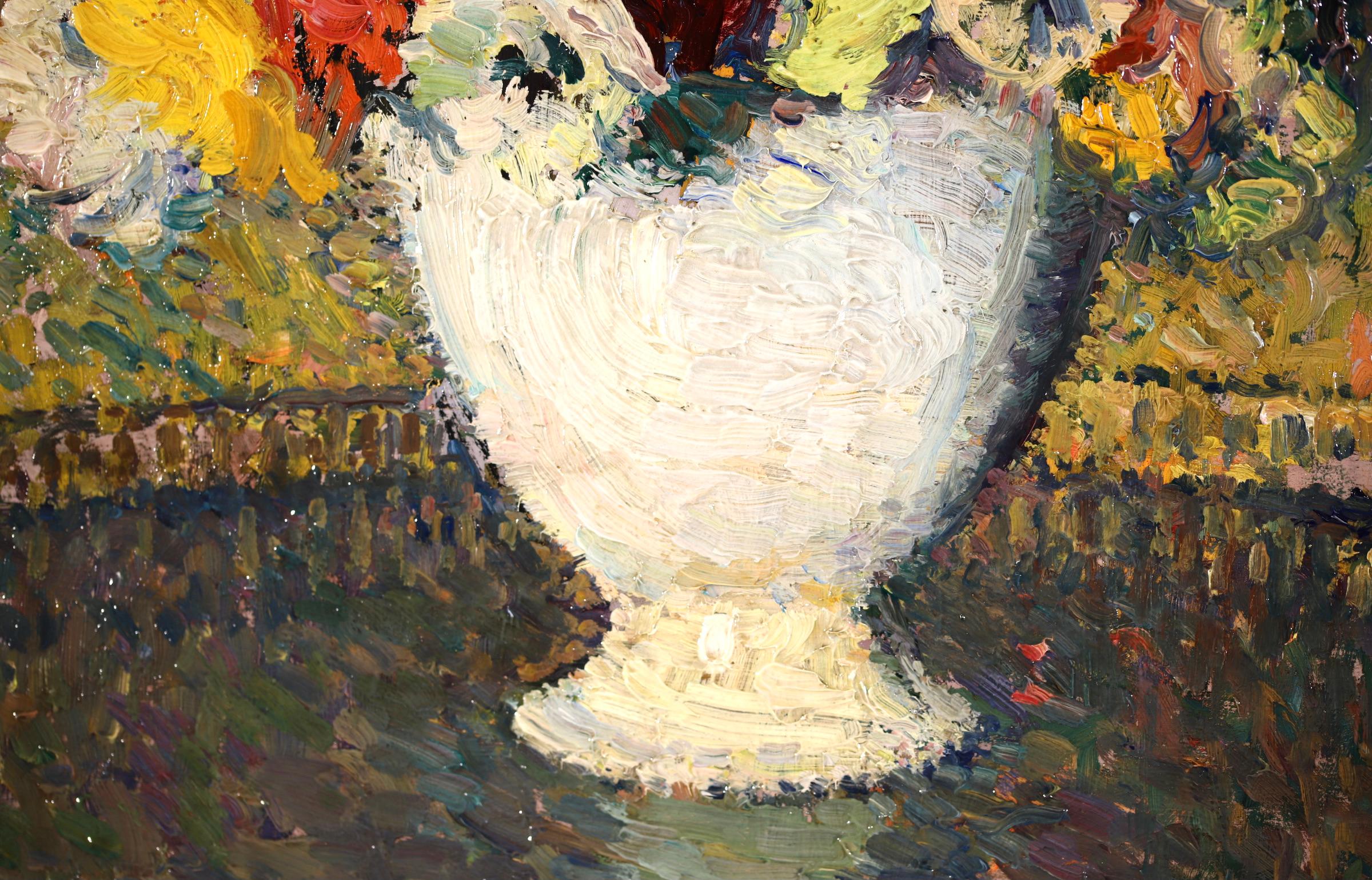 Fleurs - 19th Century Oil, Post Impressionist Still Life Flowers by Henri Martin 4