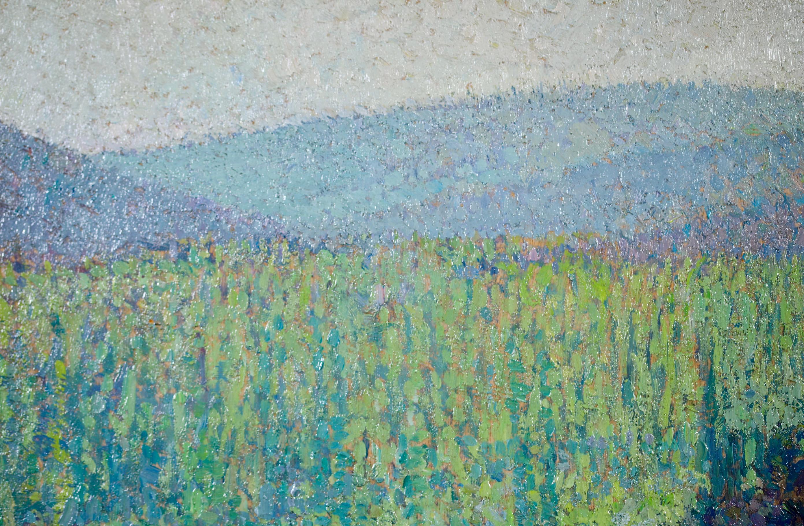 La Bastide du Vert - Post Impressionist Pointillist Landscape Oil - Henri Martin For Sale 3