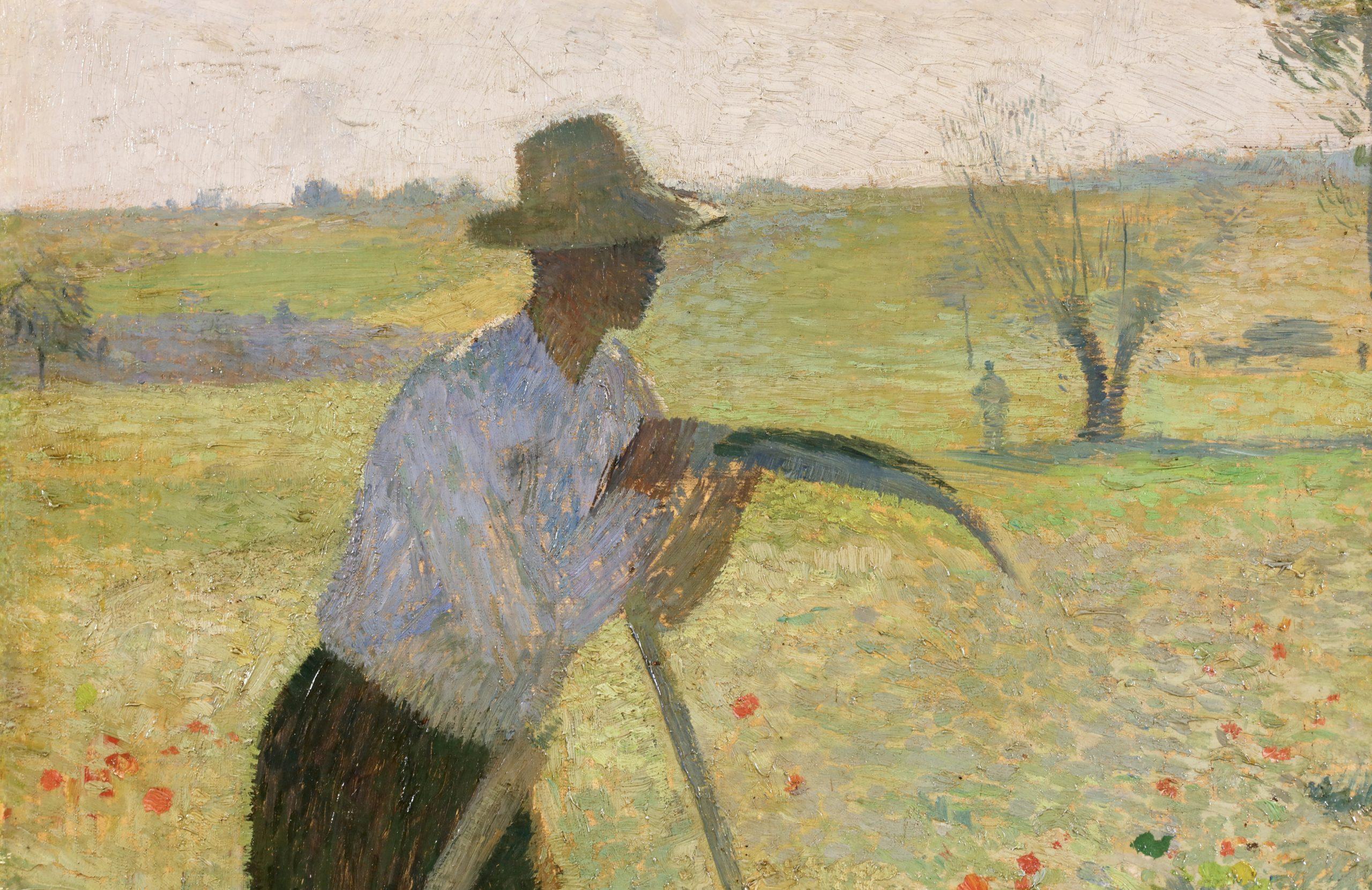 Le Faucher - Paesaggio figurativo olio post impressionista di Henri Martin in vendita 8