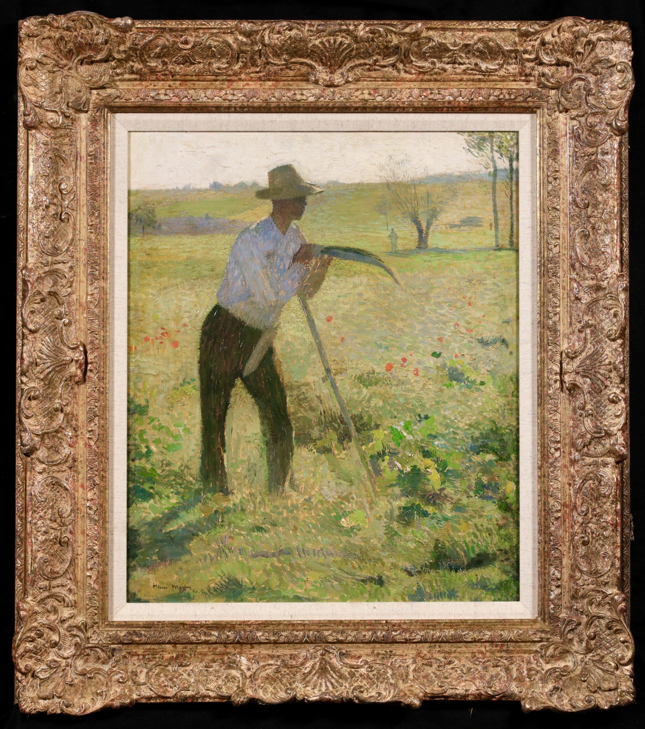 Le Faucher - Paesaggio figurativo olio post impressionista di Henri Martin